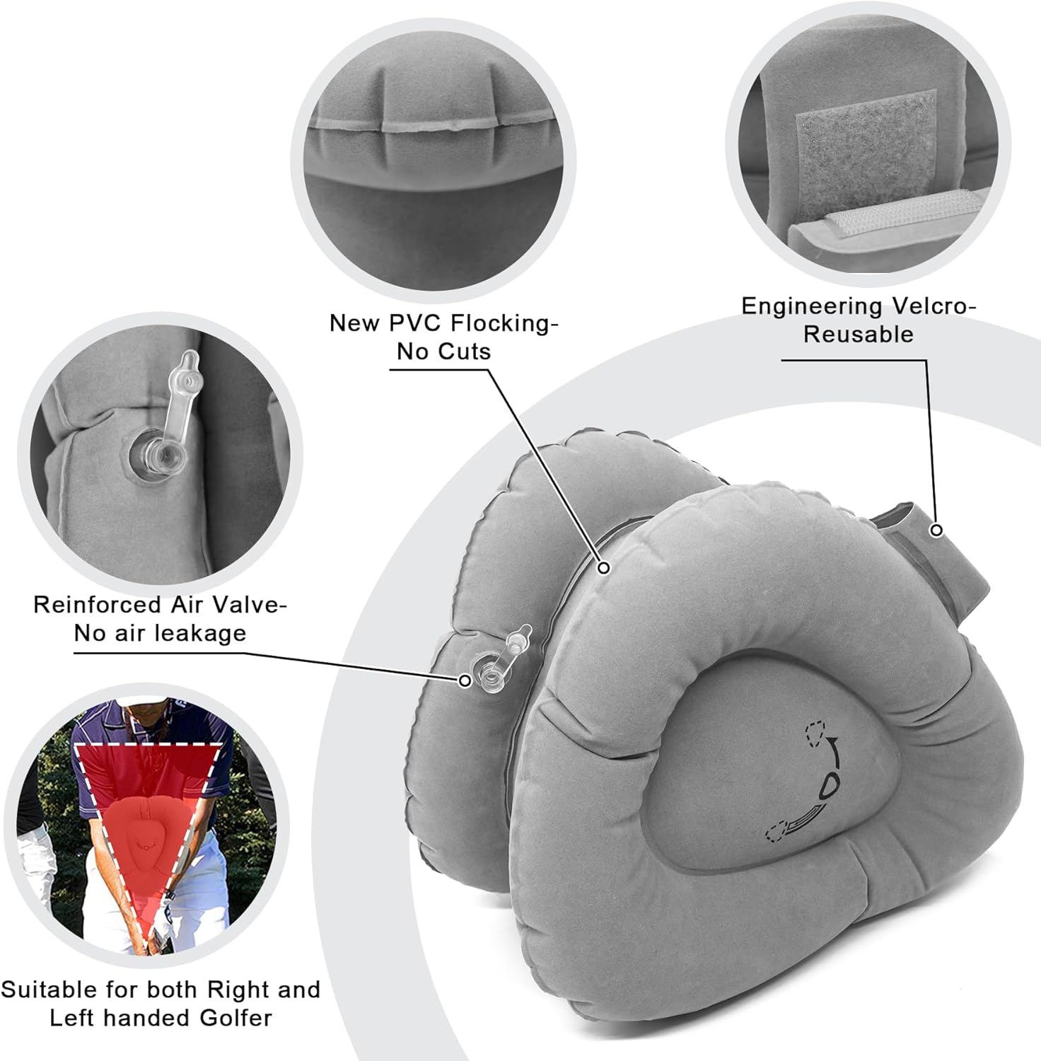 IJEKER Golf Swing Training Aids, Golf Smart Ball, Triangle Master, Posture Correction Practice Trainer Aid with Pump for Beginners and Pros Golfer, Gift Idea image number 1