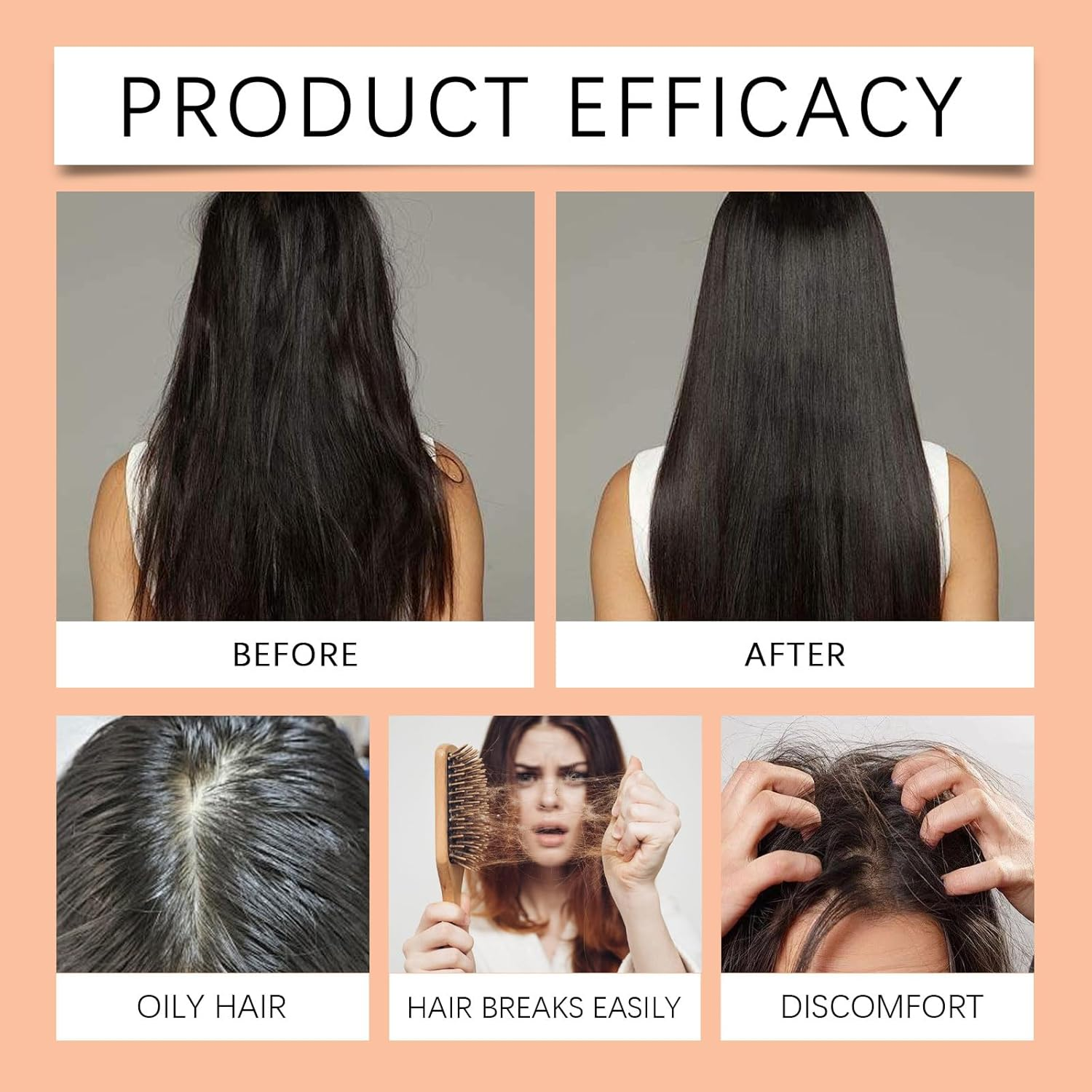 Fruit Moisturizing Shampoo, Fruit Extraction Hair Cleanser, Moisture Repair Shampoo for Dry, Split and Chemically Treated Hair, Thickening Volumizing Strengthening Damaged Frizzy Hair (2Pcs) image number 6