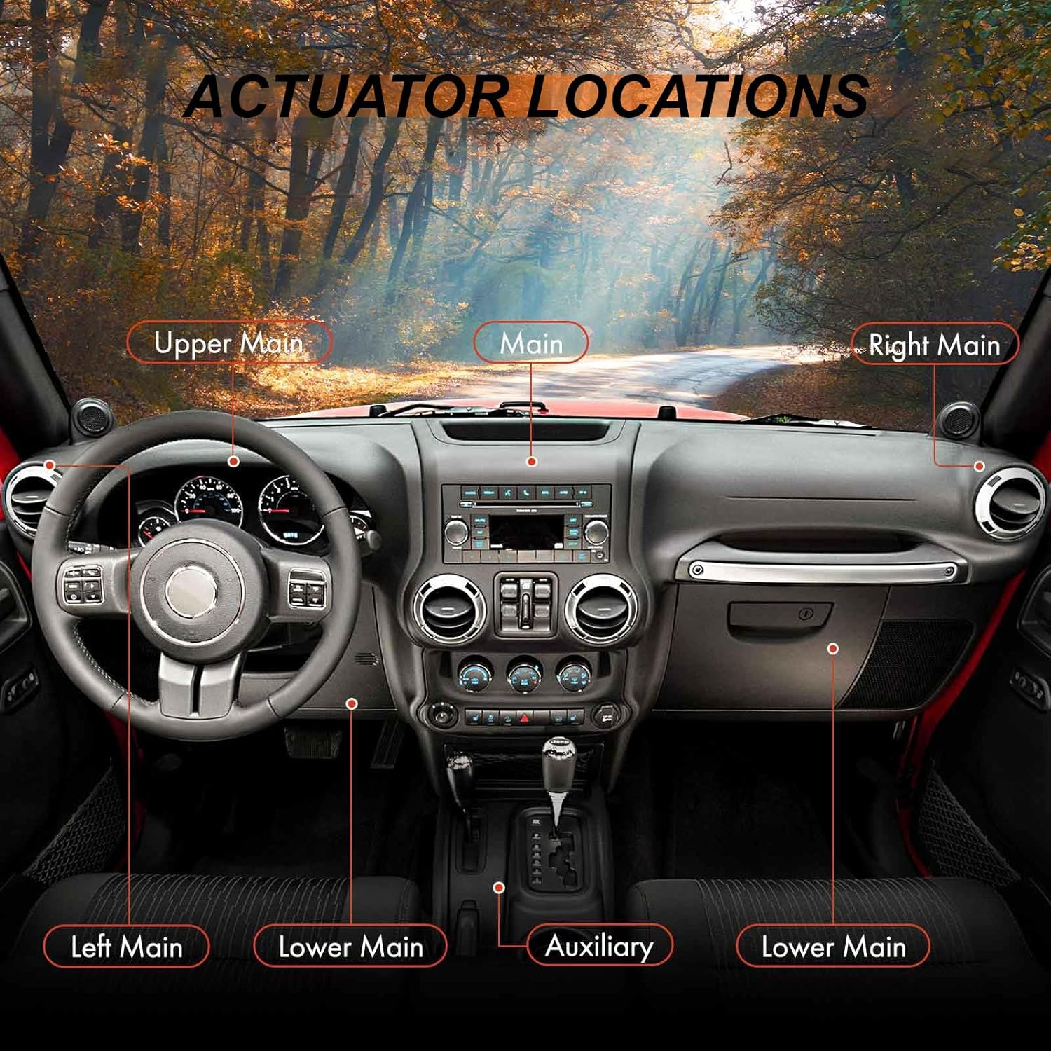MAEZOE 604-029 HVAC Heater Blend Door Actuator, Compatible with Chrysler 200 Aspen Avenger Sebring, Dodge Caliber/Durango/Journey, Jeep Compass/Patriot/Wrangle, Ram Promaster Models