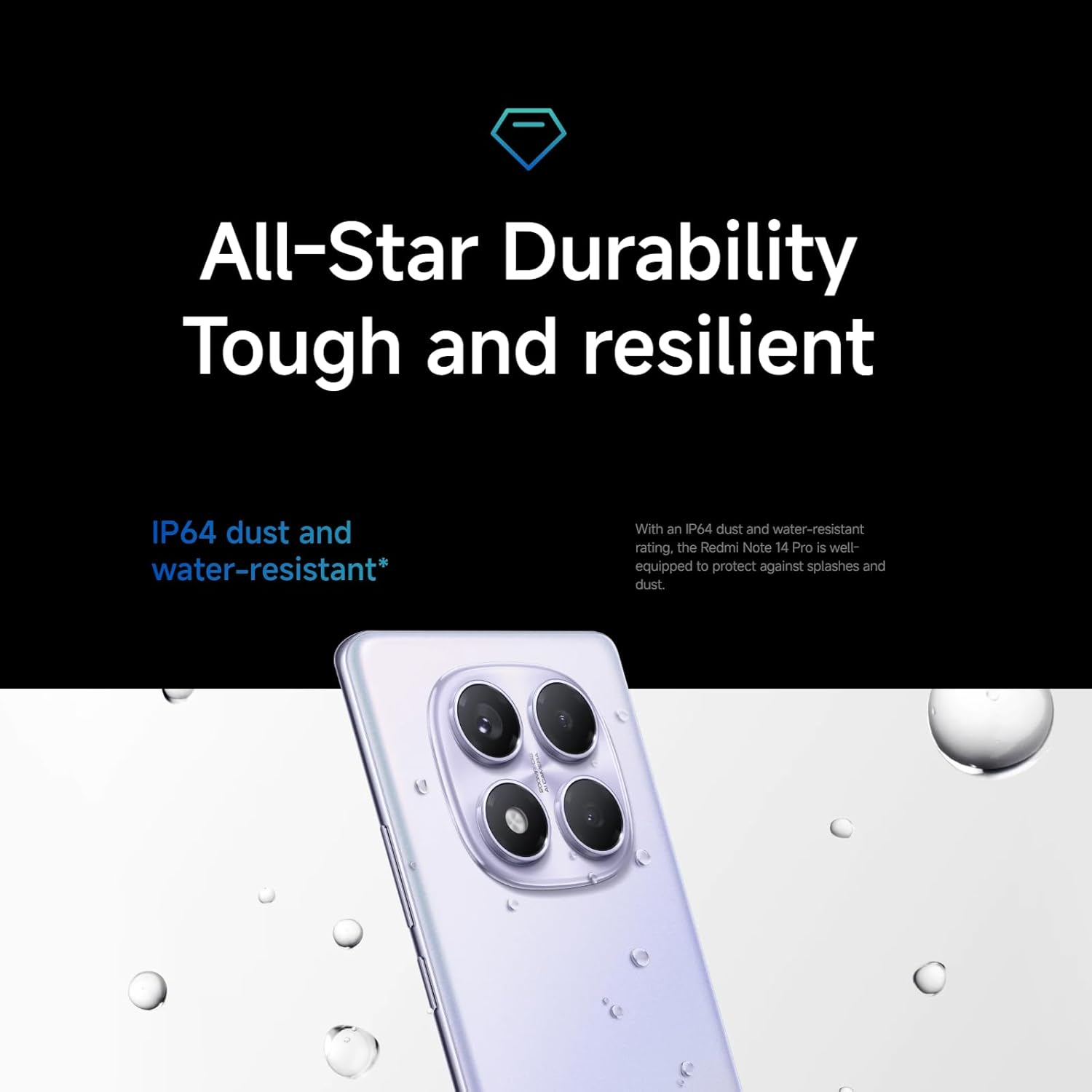 Xiaomi Redmi Note 14 Pro Smartphone, 8+256GB, Blue, 200MP Pro-Grade AI Camera, 5500Mah Battery, 32MP Selfie Camera, AI Features (Charger Not Included) image number 5