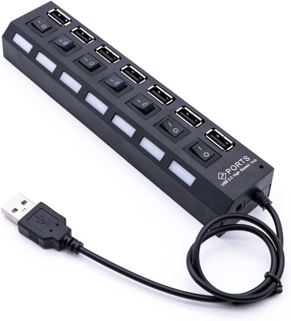 7 Individual Hub Practical USB Splitter Four-Port USB High Splitter Plug Laptop USB HUB Daily Use USB HUB USB Hubs Slim Laptop USB Hub for Laptop Socket Portable image number 5