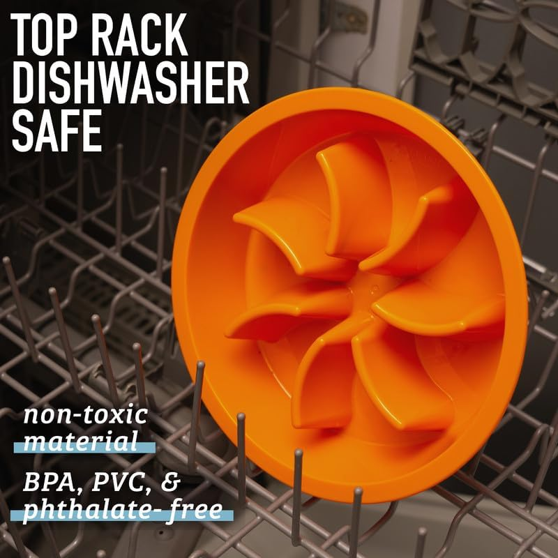 Leashboss Slow Feed Dog Bowl for Raised Pet Feeders - Maze Food Bowl Compatible with Elevated Diners (1.5 Cup - 6-6.25 Inch Feeder Holes, Blue) image number 5