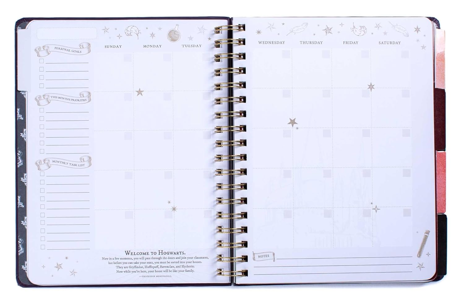 Harry Potter: Hogwarts Teacher'S 12-Month Undated Planner: (Harry Potter School Planner School, Harry Potter Gift, Harry Potter Stationery, Undated Planner, Teacher Planner) image number 5