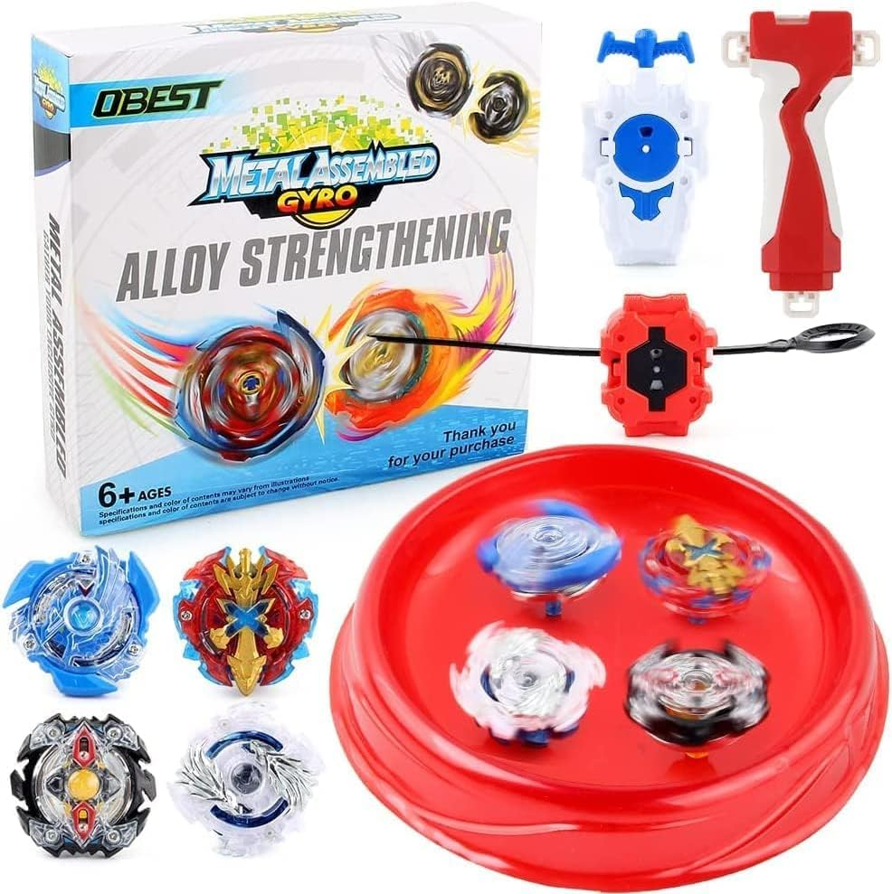 B-Qtech Battling Gyro Tops Burst with Launchers and Stadium Arena, 4 Spinning Tops + 2 Launchers + 1 Arena image number 4