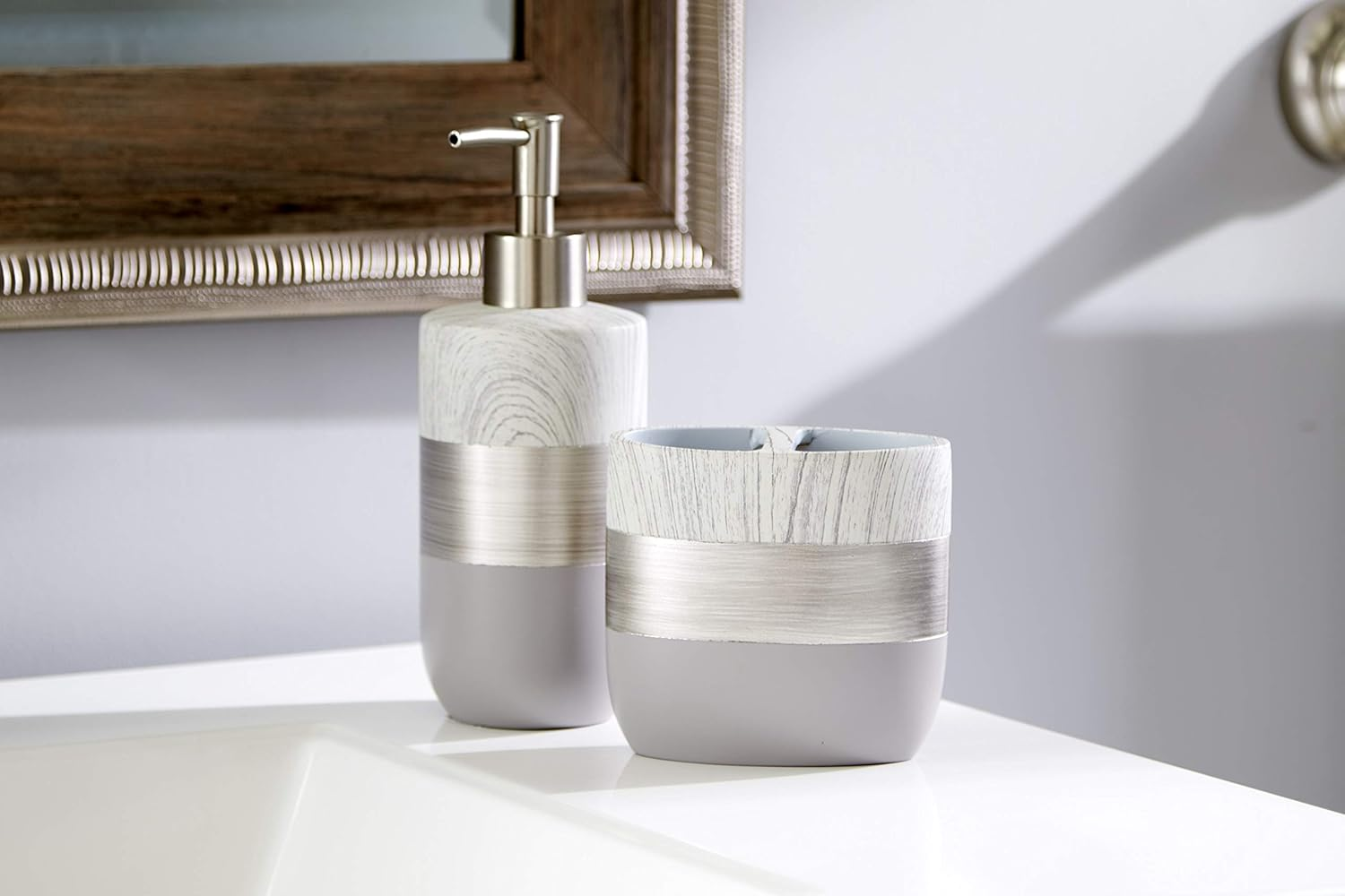 SKL Home by Saturday Knight Ltd. Liselotte Soap Dispenser, Silver image number 1