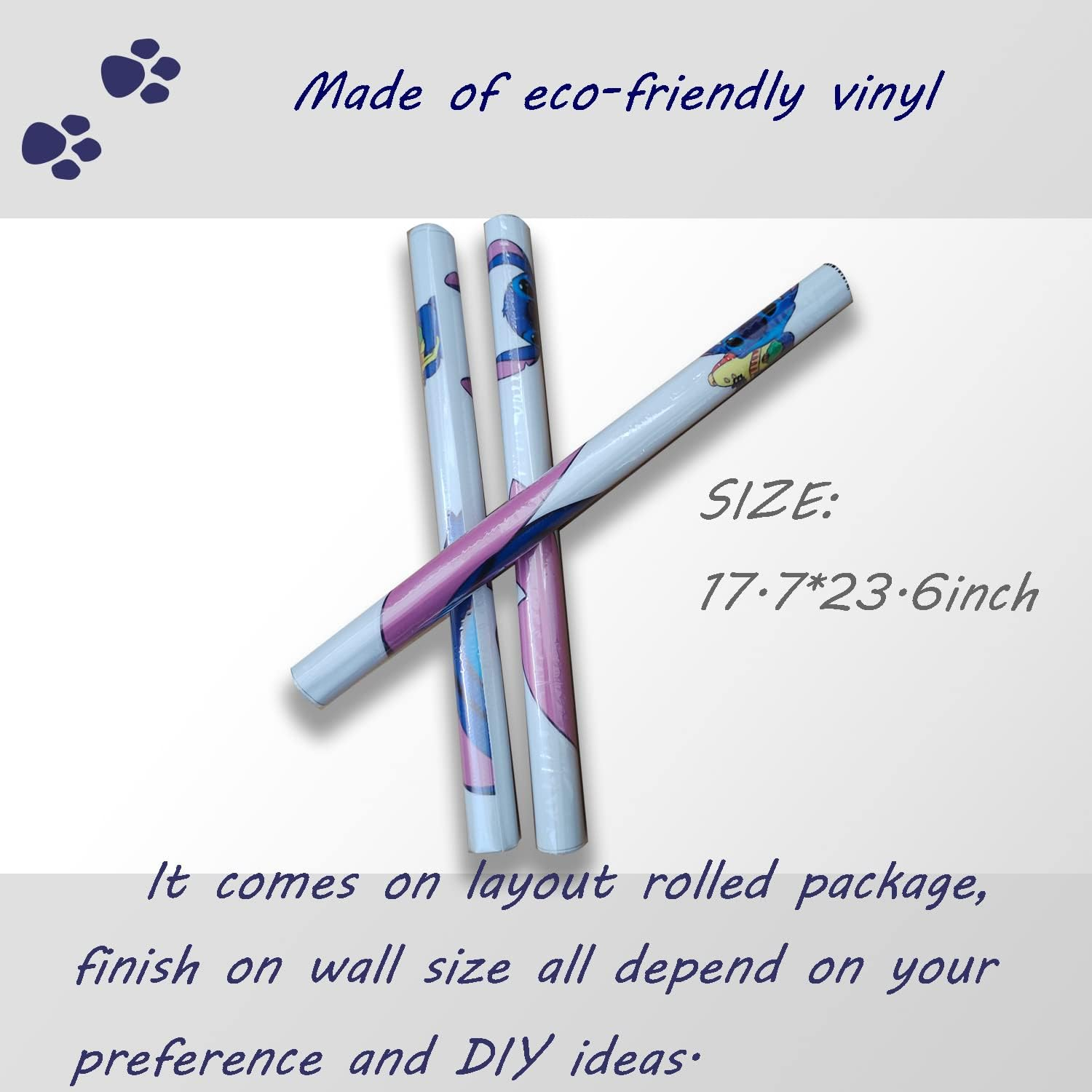 3D Cartoon Characters Wall Stickers Cartoon Wall Decals Excellent Vinyl Wall Decor for Girls Room Living Room (Size 17.7 X 23.7 Inch) image number 6