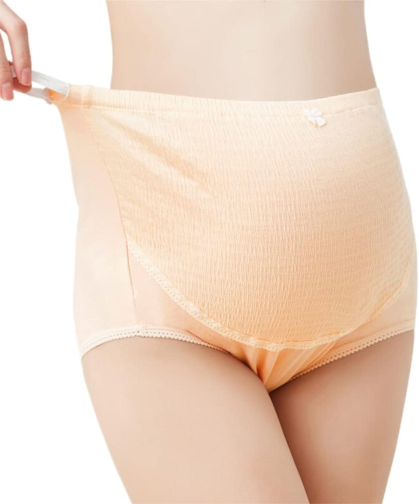 Dress Cici High Waist Women Panties Cotton Maternity Briefs Lace Trim, 4 Pack image number 2