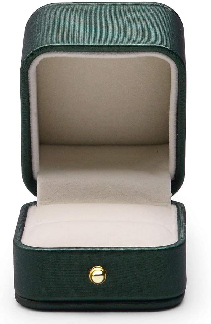 Oirlv Gorgeous Blackish Green Ring Box Premium Leather Ring Bearer Box for Wedding,Proposal Jewelry Gift Case (Ring Box) &hellip;