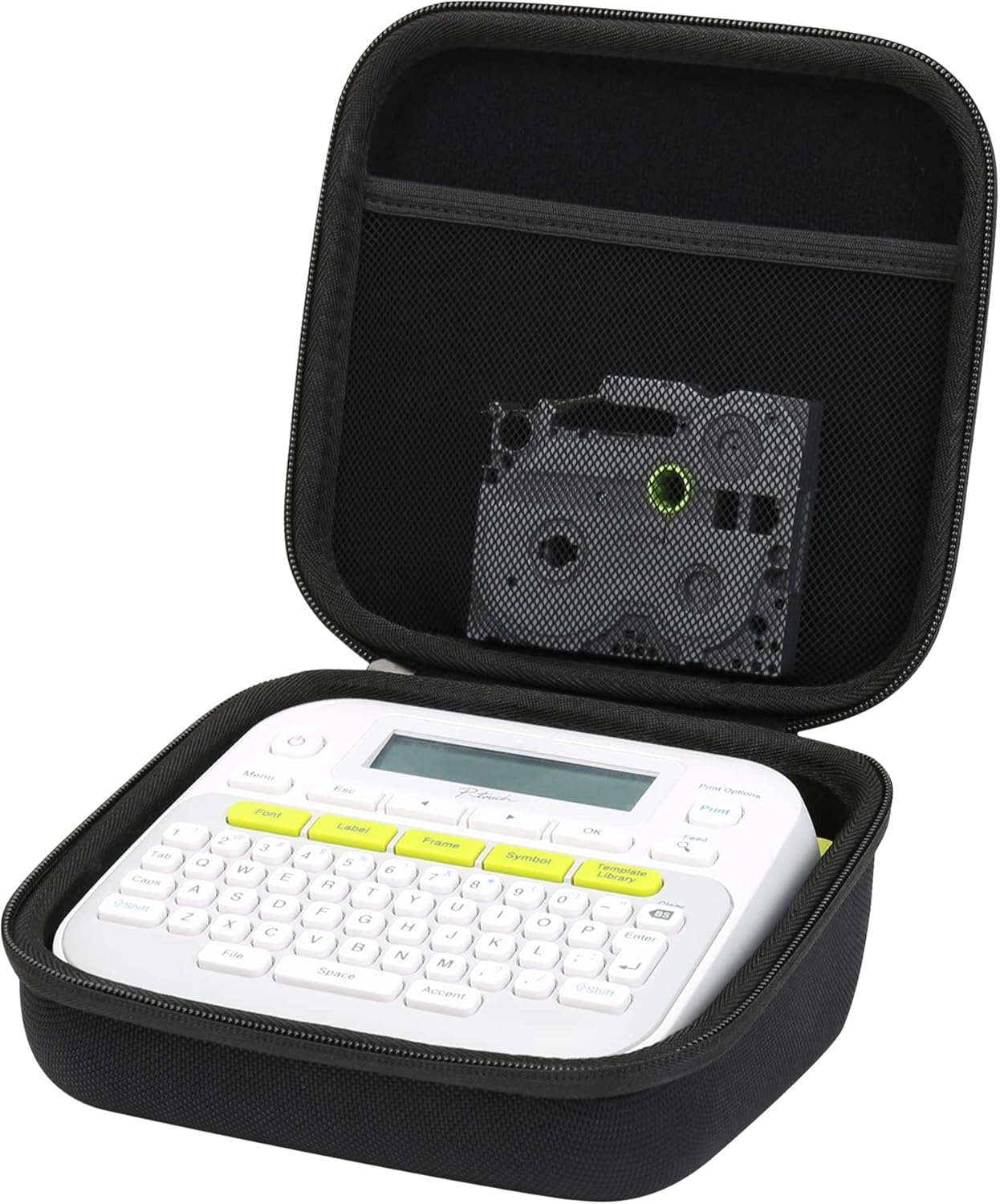 Khanka Hard Travel Case Replacement for Brother P-Touch PT-D210 PTD220 Home/Office Everyday Label Maker, Case Only (Black) image number 6