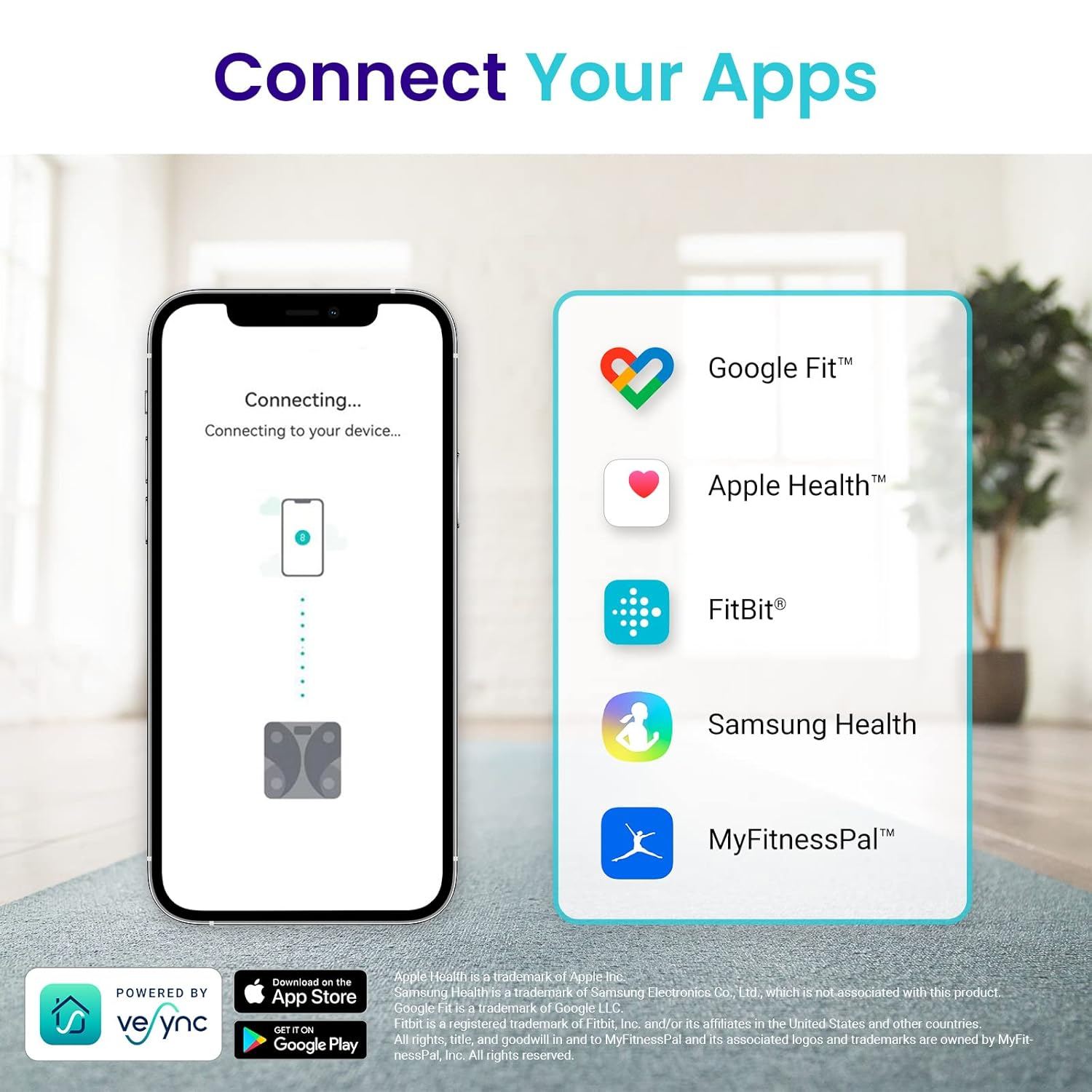 Etekcity Scale for Body Weight and Fat Percentage, FSA&HSA Eligible, Smart Digital LED Bathroom BMI Measurement, Accurate Bluetooth Weighing Machine, Body Composition Analyzer, Ash-Black, Fit 8S Black image number 5