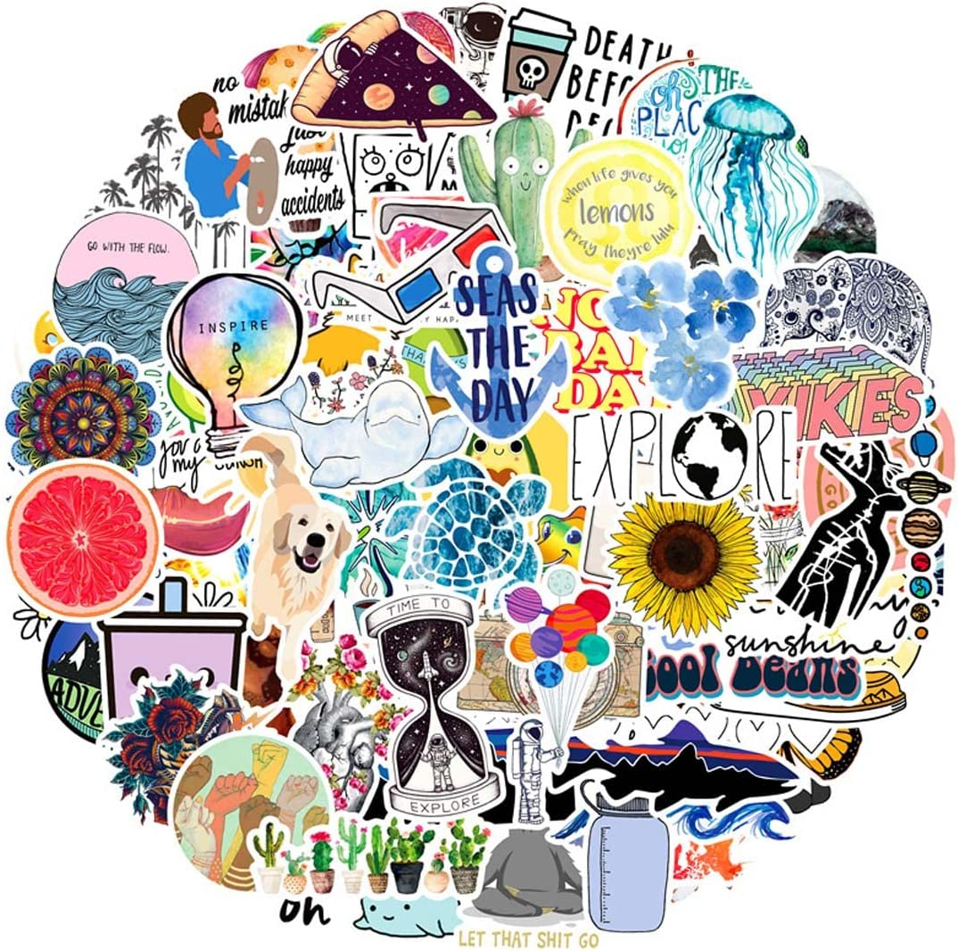 UTSAUTO Graffiti Stickers Decals Pack of 100 Pcs Car Stickers Motorcycle Bicycle Skateboard Luggage Phone Pad Laptop Stickers and Bumper Patches Decals Waterproof (Type 2)