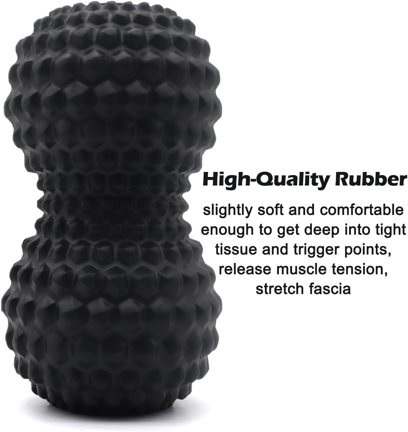 Peanut Massage Ball, Double Lacrosse Massage Roller Ball for Deep Tissue Muscle Massage, Physical Therapy, Myofascial Release, Trigger Points, Muscle Knots, and Yoga Therapy (Black) - Pink image number 3