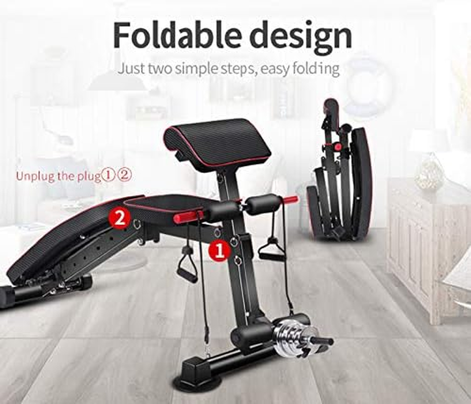 Home Gym Fitness Dumbbell Sit-Up Sit up Bench Exercise Leg Curl Extension image number 2