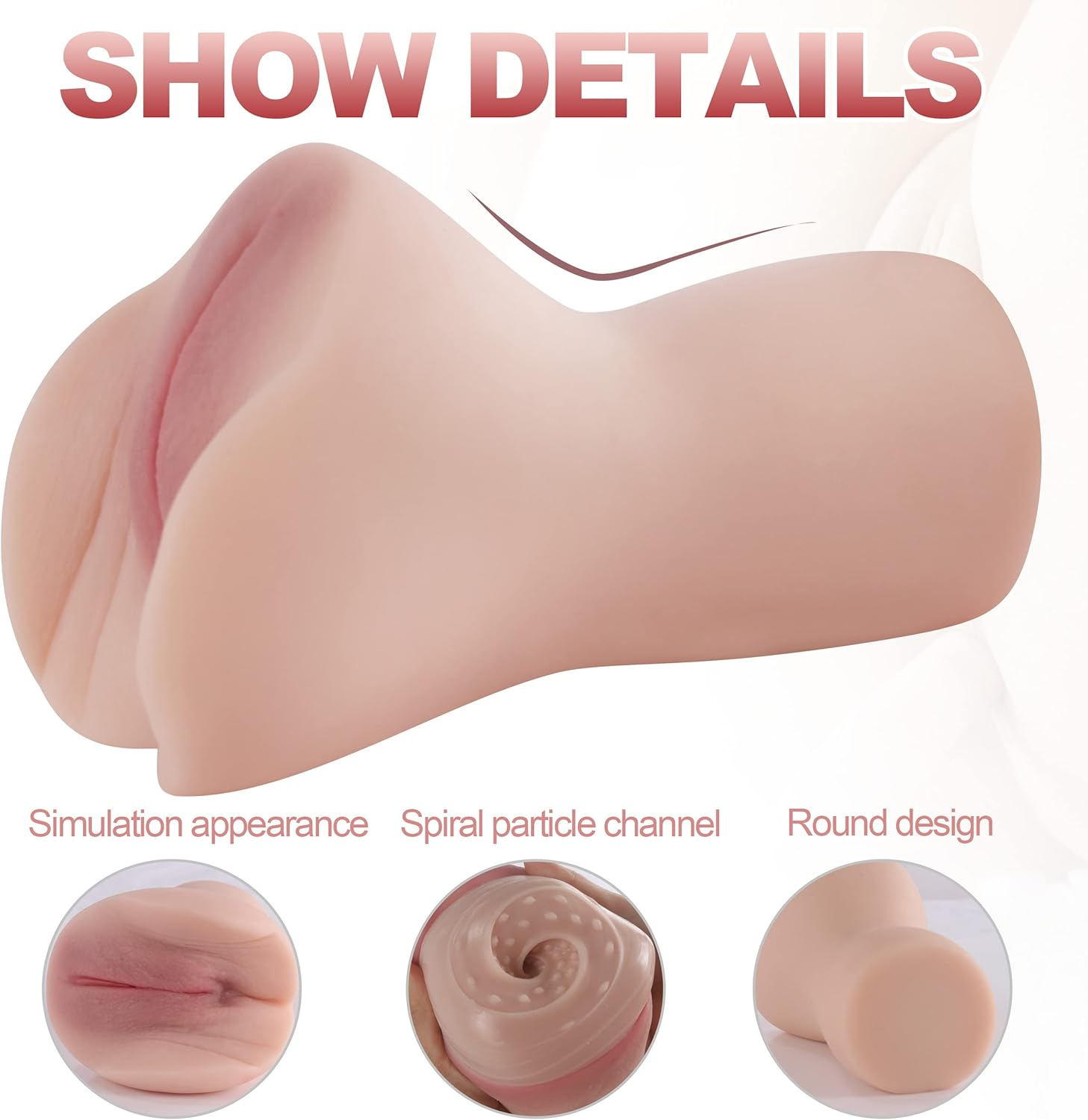 SIDED Hands Free Men Cup Adullt for Male Sleeve Male Cup Handheld Cup Training Tool Exercise Tool Pocket Toy Parnter Pleasure Thrusting Cup image number 1