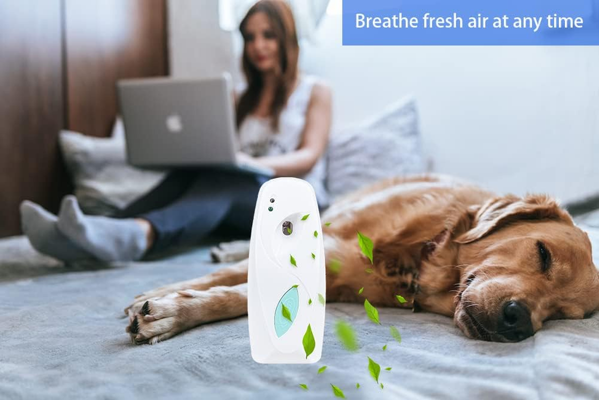 Automatic Air Freshener Spray Dispenser Wall Mounted/Free Standing Auto Sensor Spray Dispenser for Bathroom Washroom Hotel Office White