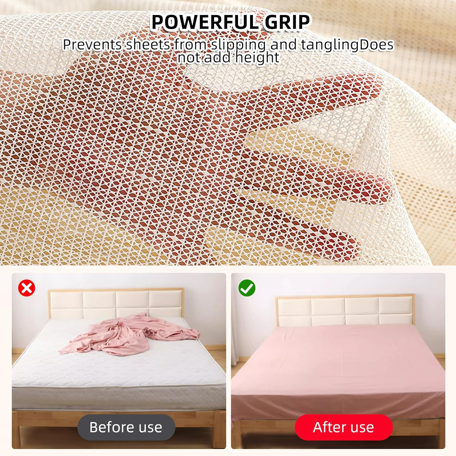 Non Slip Rug Pad, under Rug Non Slip Mat Keep Your Rugs Safe and in Place, Reusable Carpet Pad, Multipurpose Rug Underlay for Hardwood Floors under the Sofa Bed Chair Cushion (70X280 Cm) image number 1