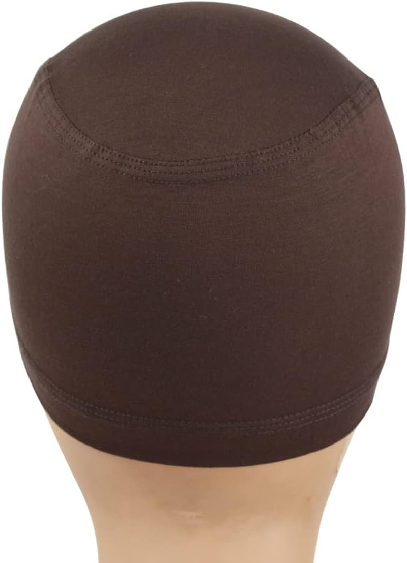 1Pc Bamboo Fiber Wig Cap to Hold Wig in Place Elastic Wig Cap for Women Wig Making (Dark Brown) image number 5