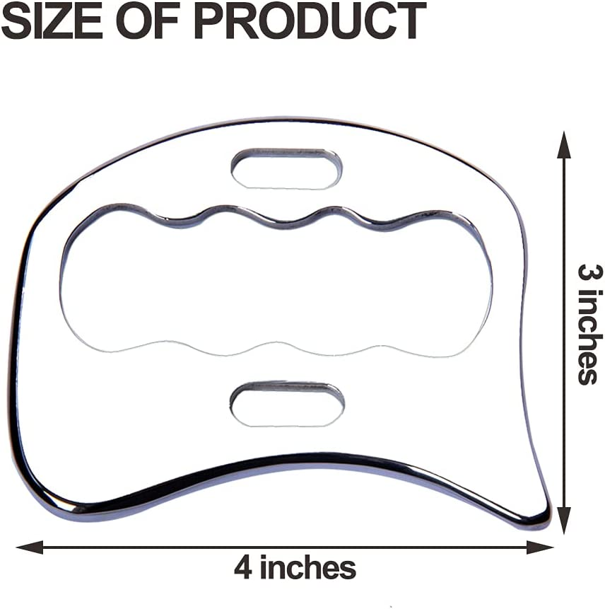Feelfree Sport Stainless Steel Gua Sha Scraping Massage Tool-Muscle Scraper - Soft Tissue Mobilization,Physical Therapy for Back, Legs, Arms image number 2