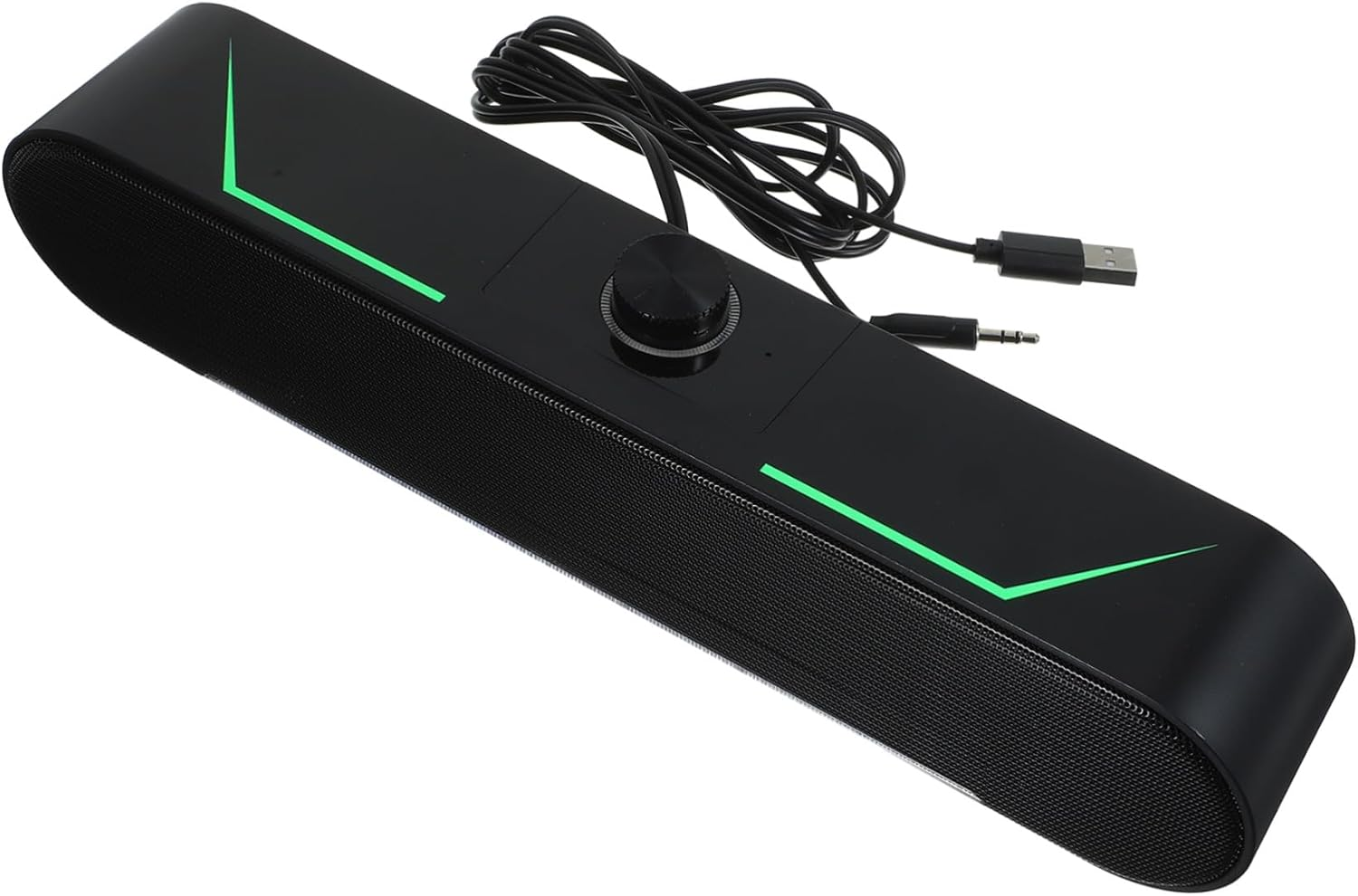 Homoyoyo Hifi Stereo Soundbar with LED Lighting Wired Desktop Speaker for Gaming Tablets and Computers Dual Speakers Delivering Rich Bass and Treble Stable Connection for Movies Music And image number 2