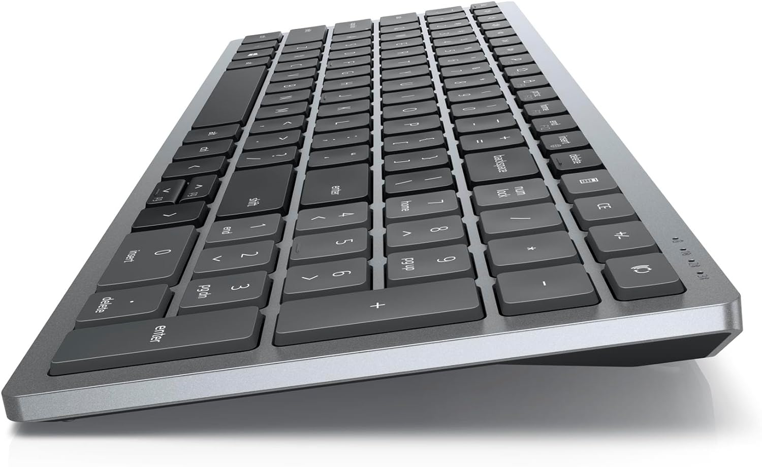 Dell Wireless Keyboard - KB740, Titan Grey, Full-Size, QWERTY US, Scissor Keys, (2.4 Ghz & Bluetooth 5.0), up to 36 Months Runtime &ndash; Long-Lasting Battery, Elevated Typing