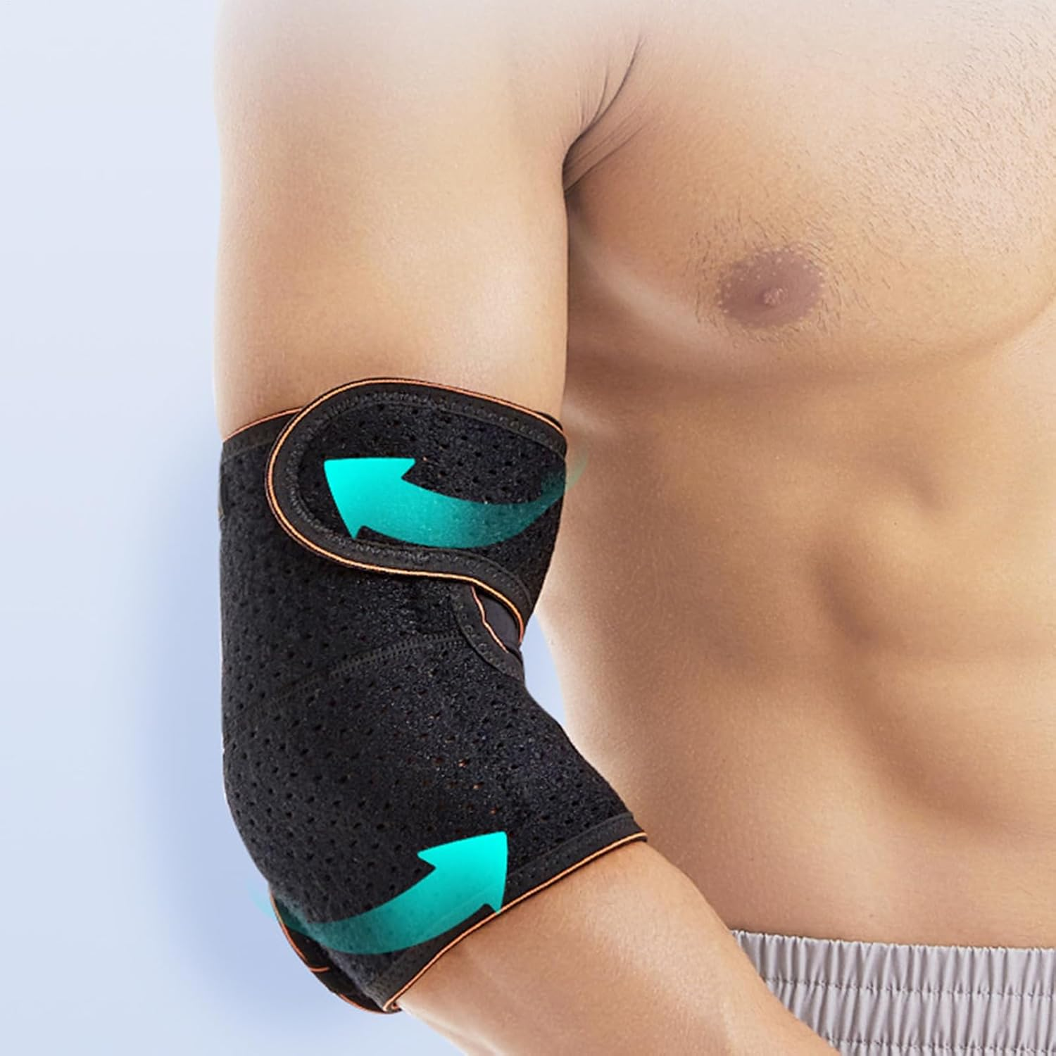 Elbow Support Sleeve - Elbow Sleeve Protection - Arm Support Brace | for Outdoor Workout Fitness Weightlifting Sports Gym Tennis Volleyball Basketball Golf Badminton image number 2