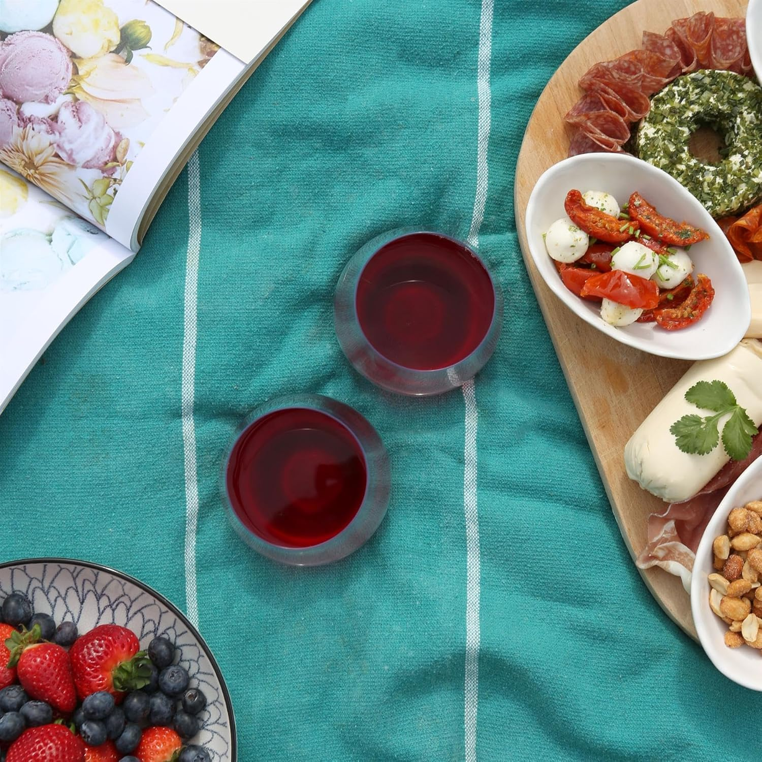 Argon Tableware Reusable Plastic Glasses - 600Ml - Pack of 12 - Stemless Wine Glasses - Clear Cocktail Champagne Tumbler Drinking Cups for Garden, Parties, Weddings, BBQ and Picnic image number 4