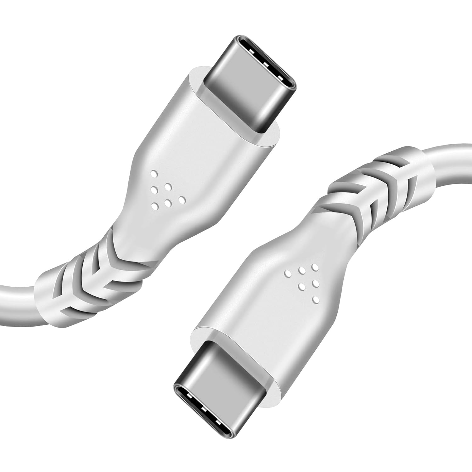 Fasgear 3 Pack USB C to USB C 2.0 Cable, 60W PD, 30Cm, 1M, 1.8M, Black, Compatible with Macbook, Chromebook, Galaxy S20 Ultra/S10, Huawei P40, Xiaomi 10