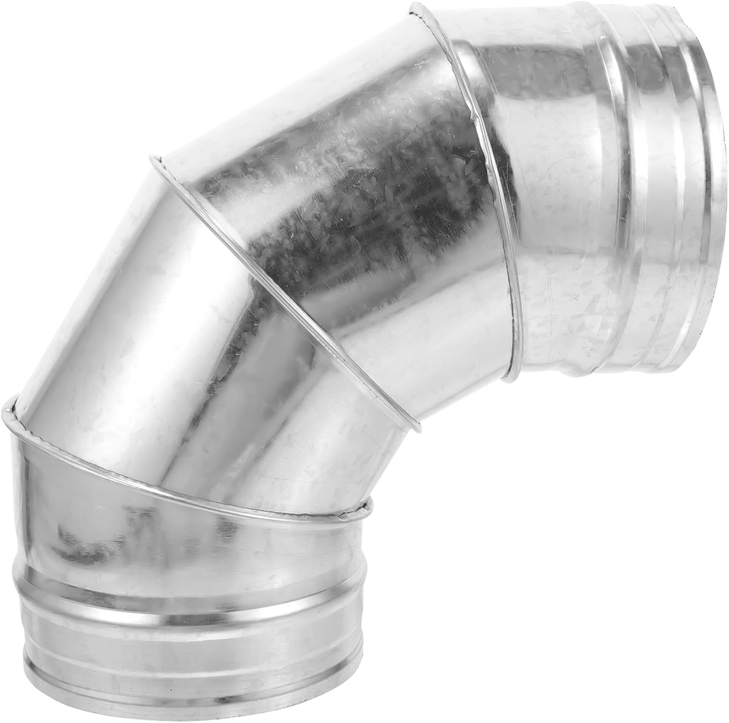 Iplusmile 6 Inch Metal Stove Flue Extension Elbow 90&deg; for Outdoor Flexible Ducting Exhaust image number 6