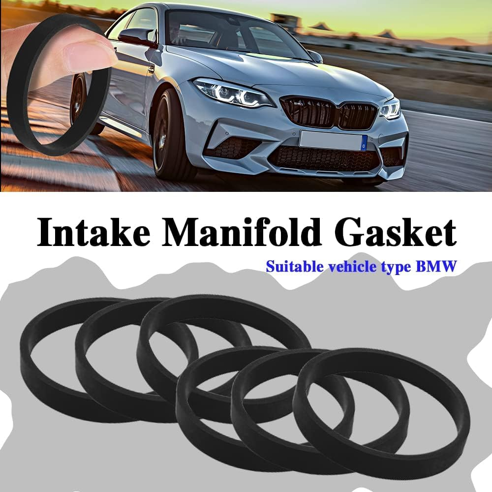 6 PCS Intake Manifold Rubber Sealing Gasket for N52 N54 E60 E70 E90 E92-128I 135I 325Xi 328I 328Xi 330I 335I 525Xi 528I 530I 535Xi 640I M5 M6 X1 X3 X5 X6 Z4, Replace 11617547242 image number 4