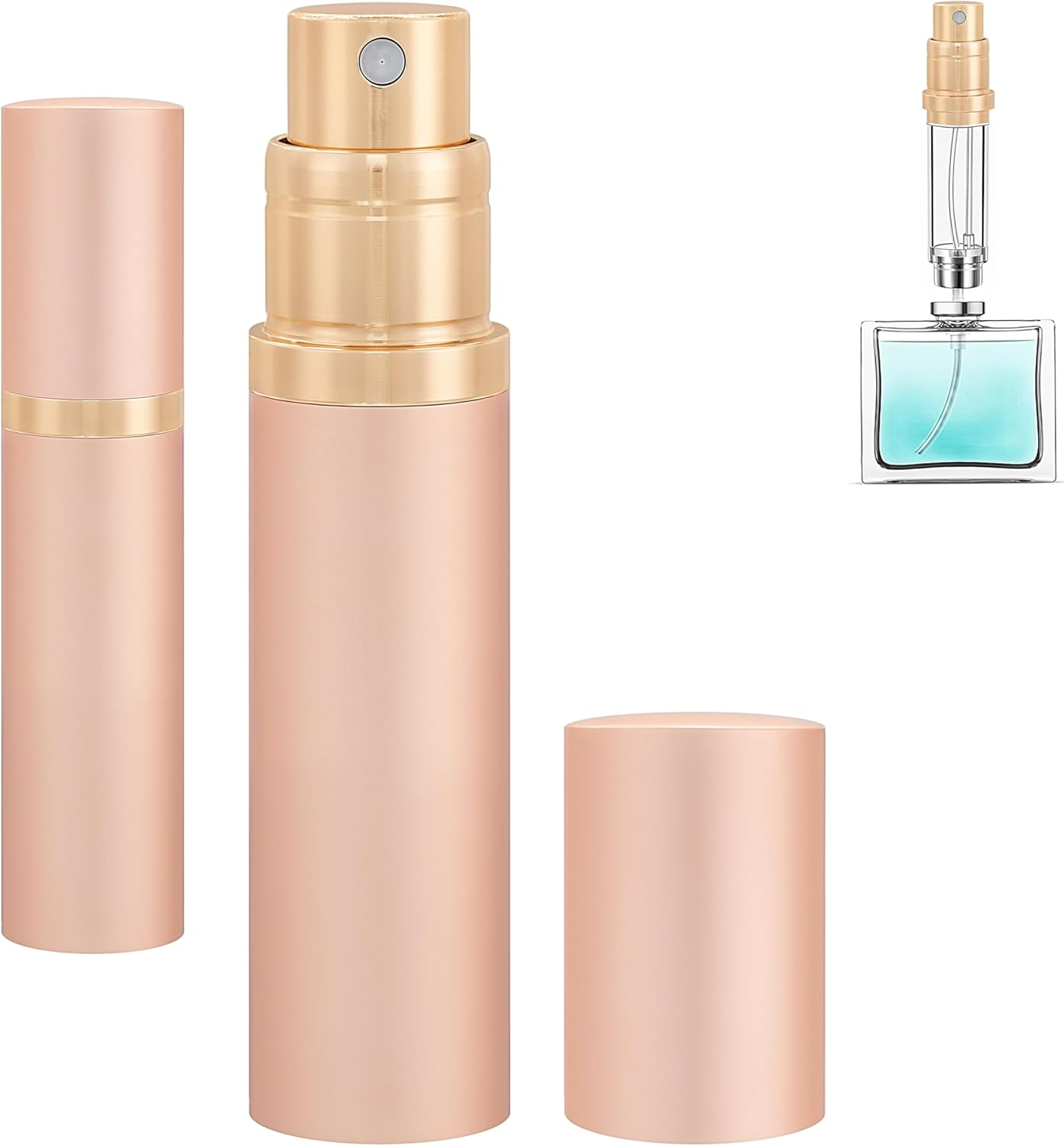 Travel Refillable Perfume Atomiser Bottle - 5Ml Leakproof Travel Perfume Refillable Bottle, Perfume Atomizer (Black & Black)