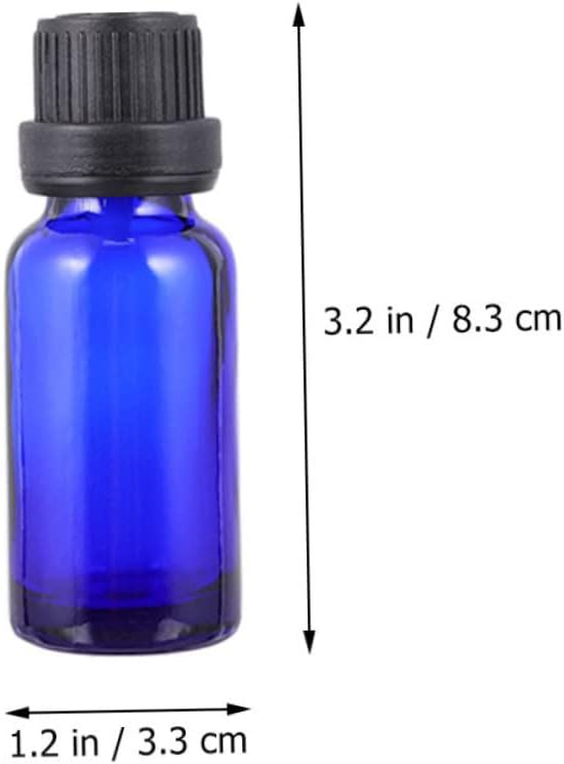 Yardenfun 20Pcs Essential Oil Bottles Small Glass Containers Orifice Reducer for Perfume Sample Bottles for Cuticle Oil image number 3
