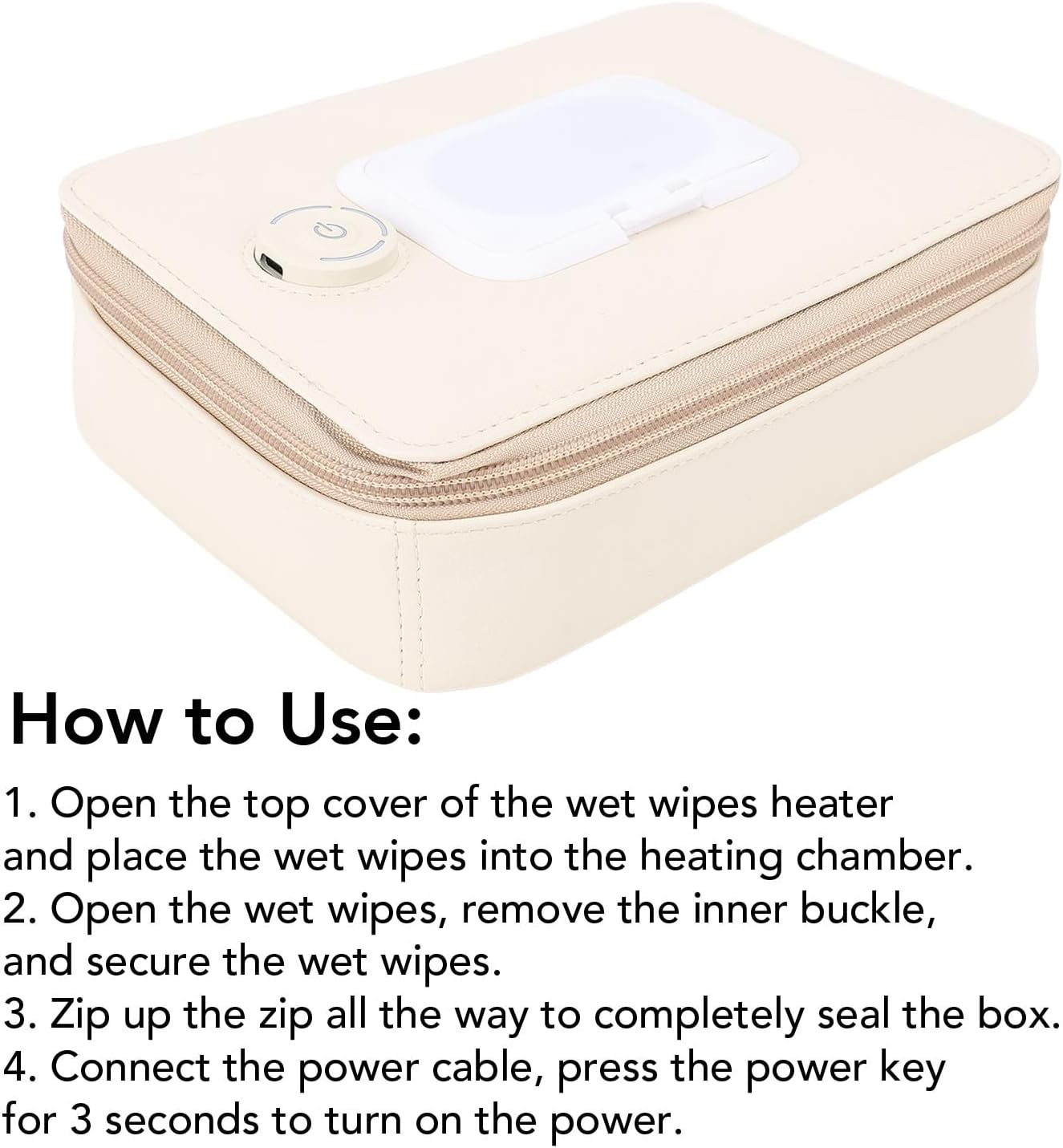 Baby Wipe Warmer, Large Capacity Wipes Dispenser, Heating Function, Diaper Wipe Warmer, for Living Room, Restaurants, Outings image number 5