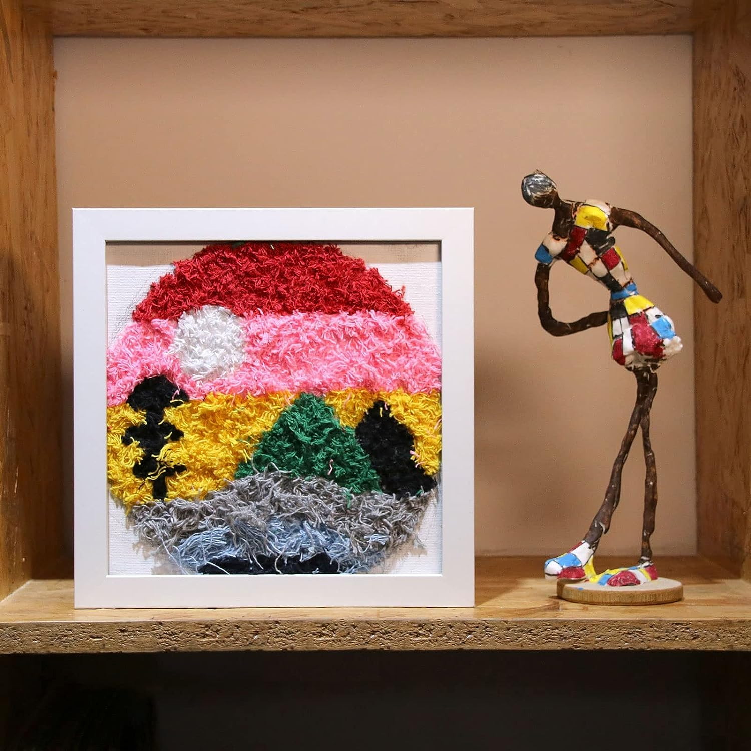 DEMAIKE Shadow Box Picture Frame Real Glass Display Case Deep Wood Photo Frame with Linen Backboard for Tickets,Memeory,Pictures,3Pcs 8X8 Inch White image number 5