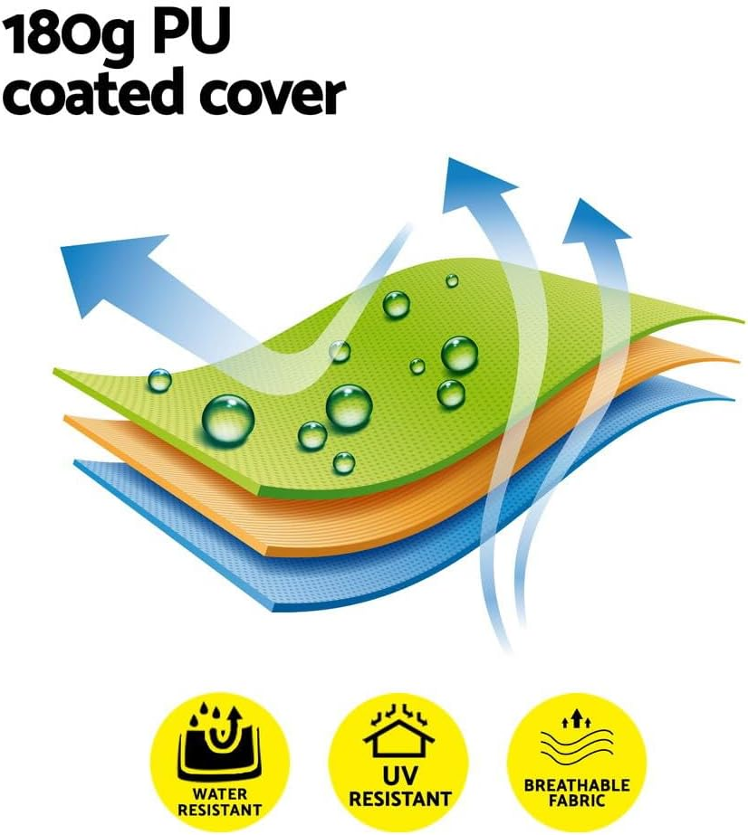 Instahut Gazebo Outdoor BBQ Grill Patio Garden Marquee Shade Shelter Hooks Beige image number 5