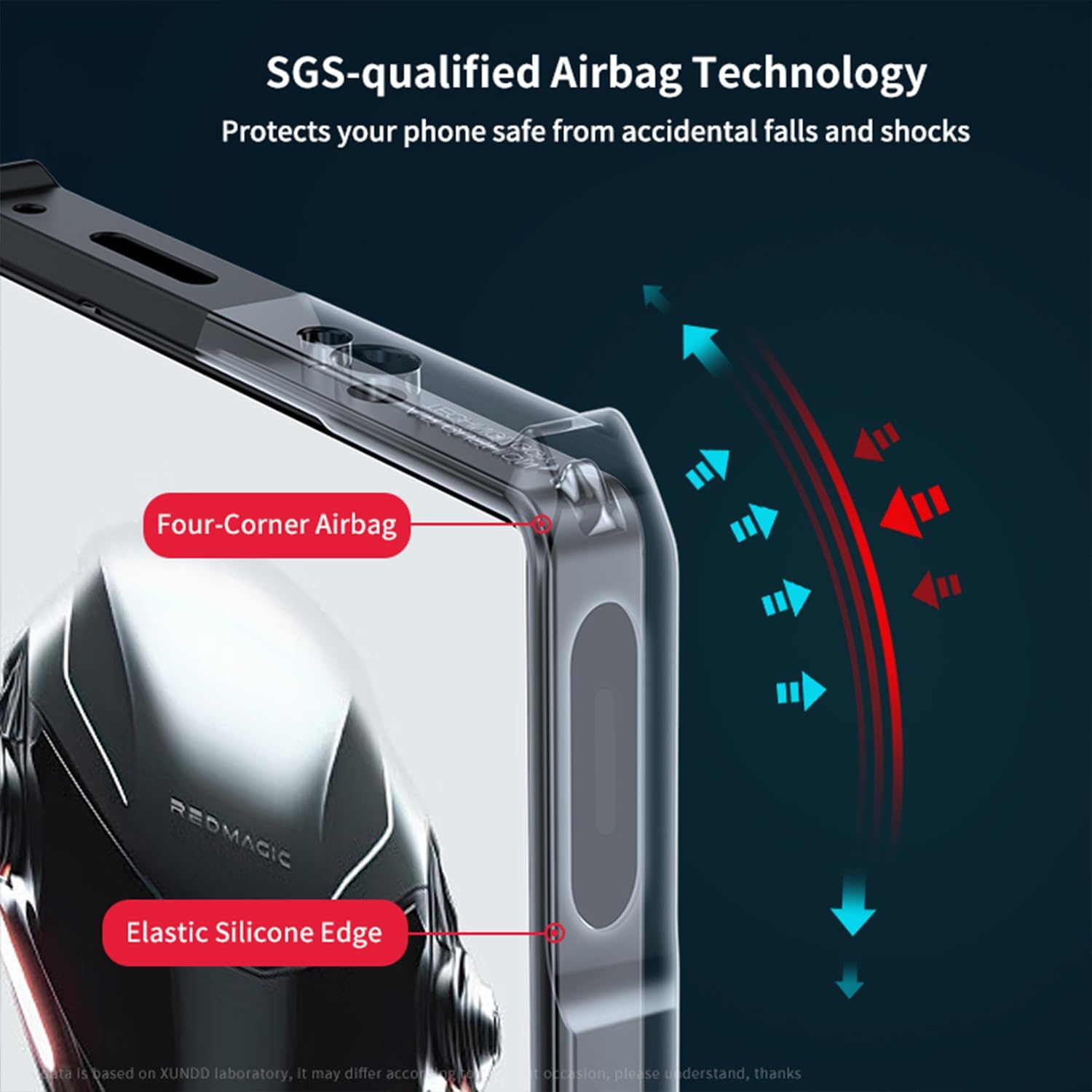 Guizzcg for ZTE Nubia Red Magic 9 Pro / 9 Pro+ / 9S Pro / 9S Pro+ Case with Ring Stand Holder, Soft TPU Bumper + Acrylic Back Military Grade Airbags Shookproof Drop Protection, Stand Black image number 6