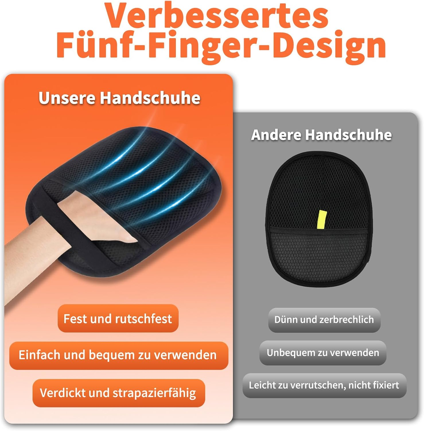 2-Pack Pet Hair Removal Gloves | Reusable, Washable Gloves against Dog & Cat Hair with Electrostatic Technology for Furniture, Car & Clothing