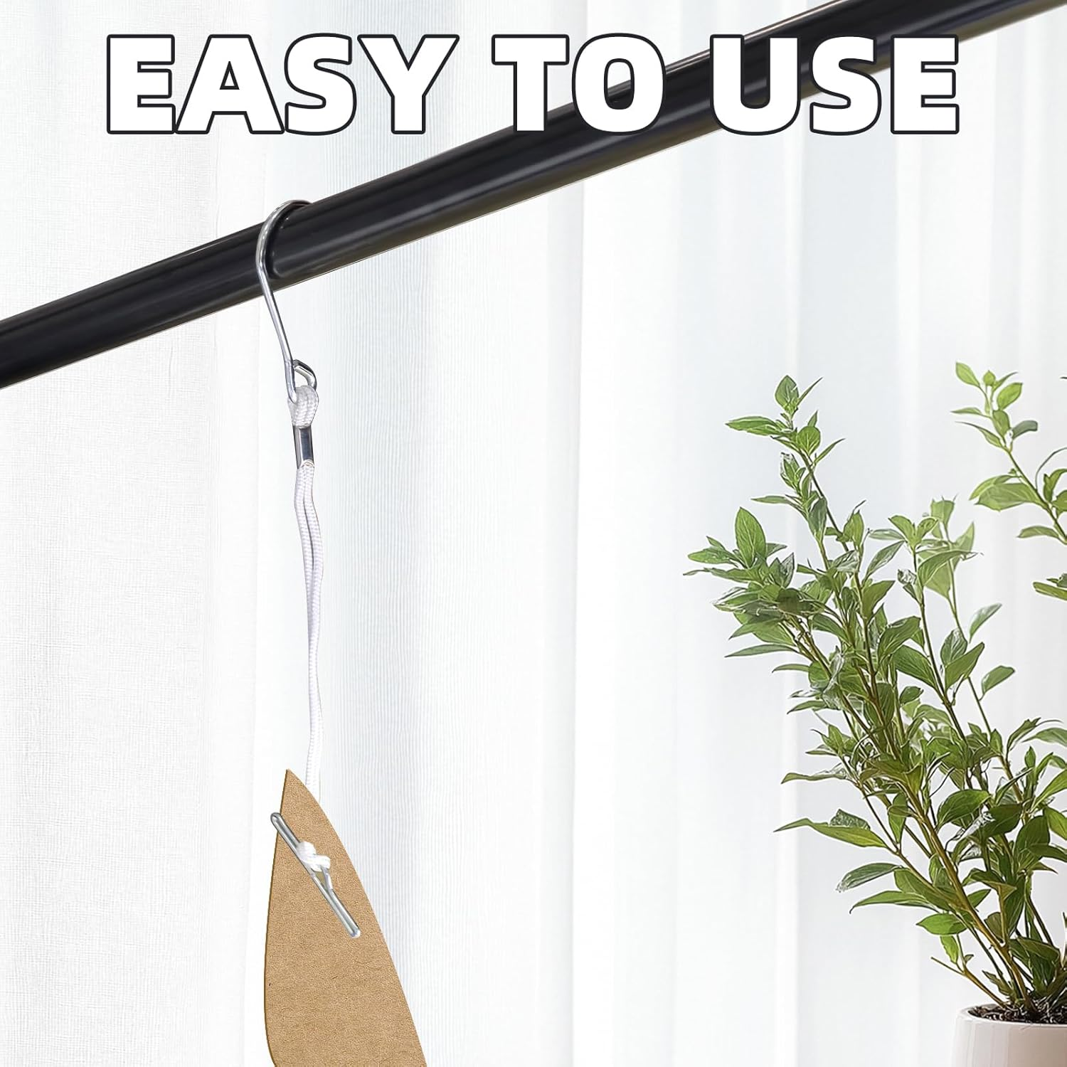 Sewing Pattern Hooks, 20 Pcs Pattern Making Hooks with T Bar and Nylon Cord Hardened Steel Sewing Making Hanger for Securing and Hanging Patterns image number 3