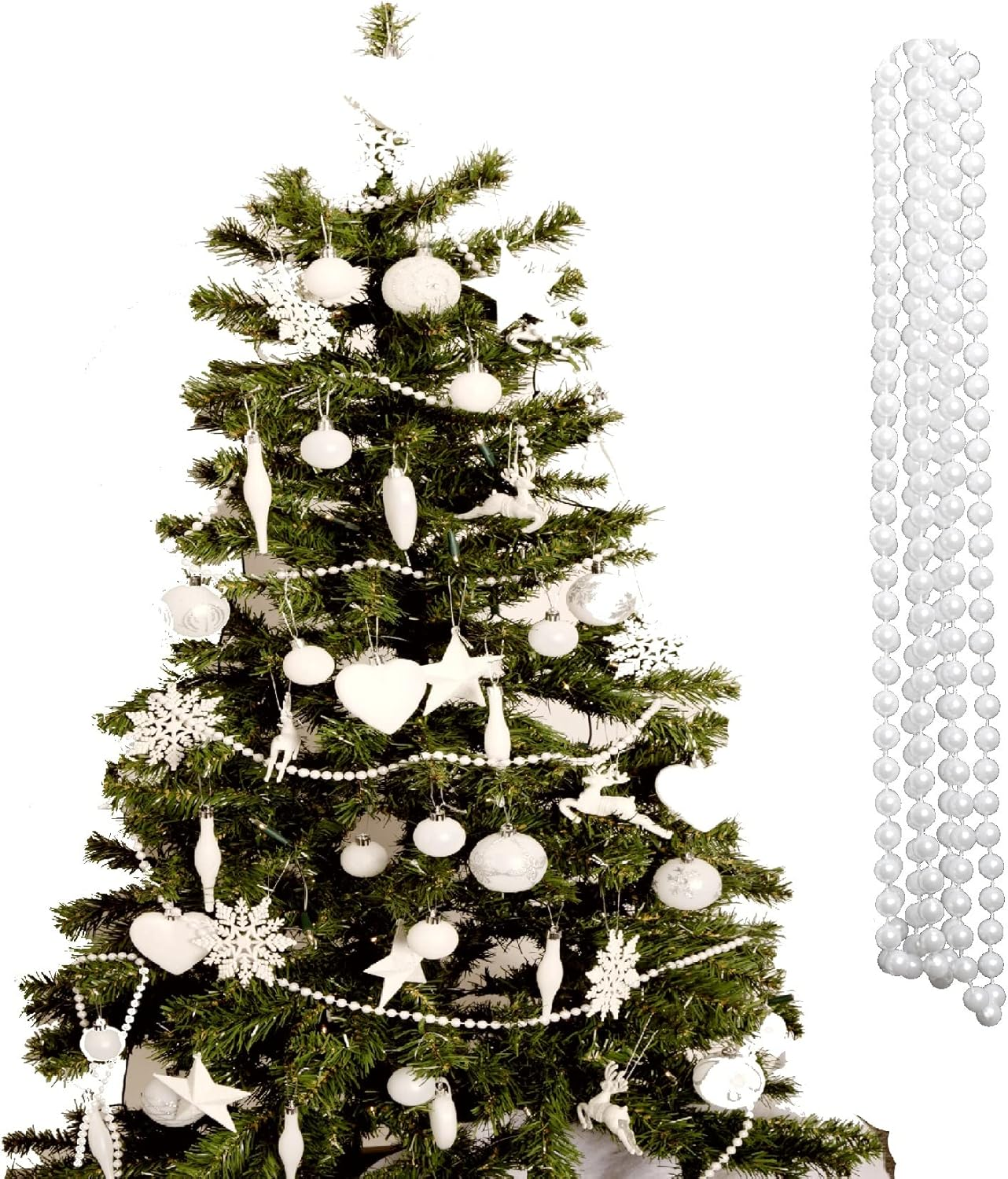 3M Bead Garland Luxury Christmas Tree & Room Decoration 8Mm Bead 3M Chain (Turquoise) - Aqua image number 3