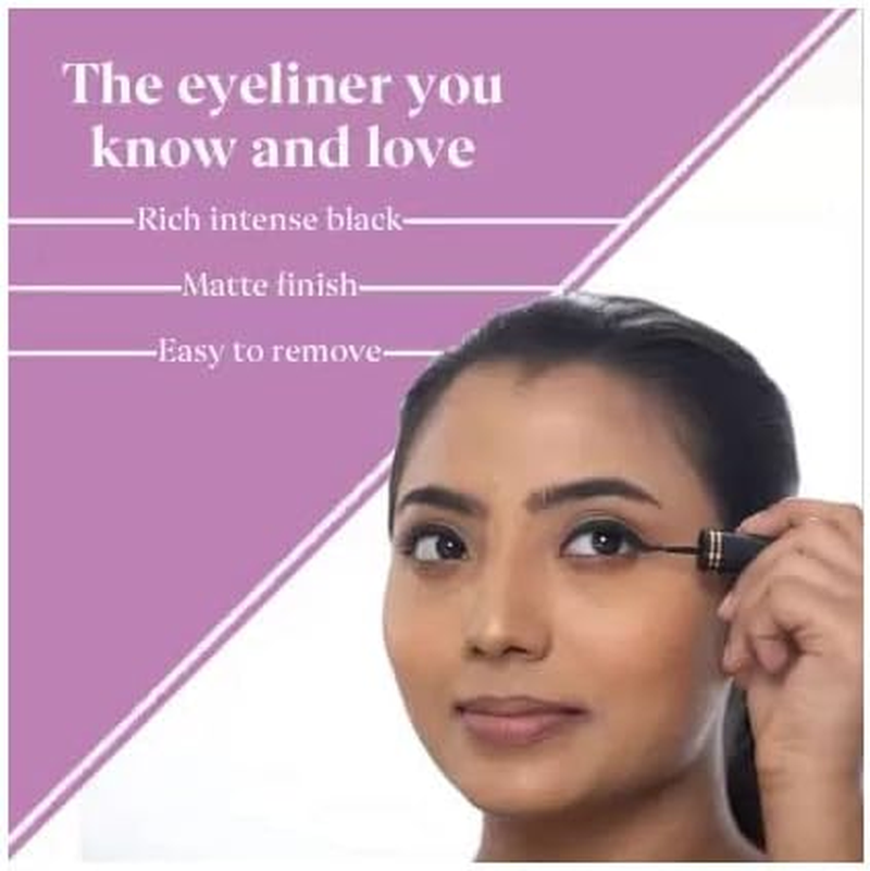 Dazller Eyeliner Black Matte Washable Water-Resistant Smudge-Proof up to 8 Hrs Stay Lightweight One Stroke Application 6Ml - (Pack of 2) image number 3