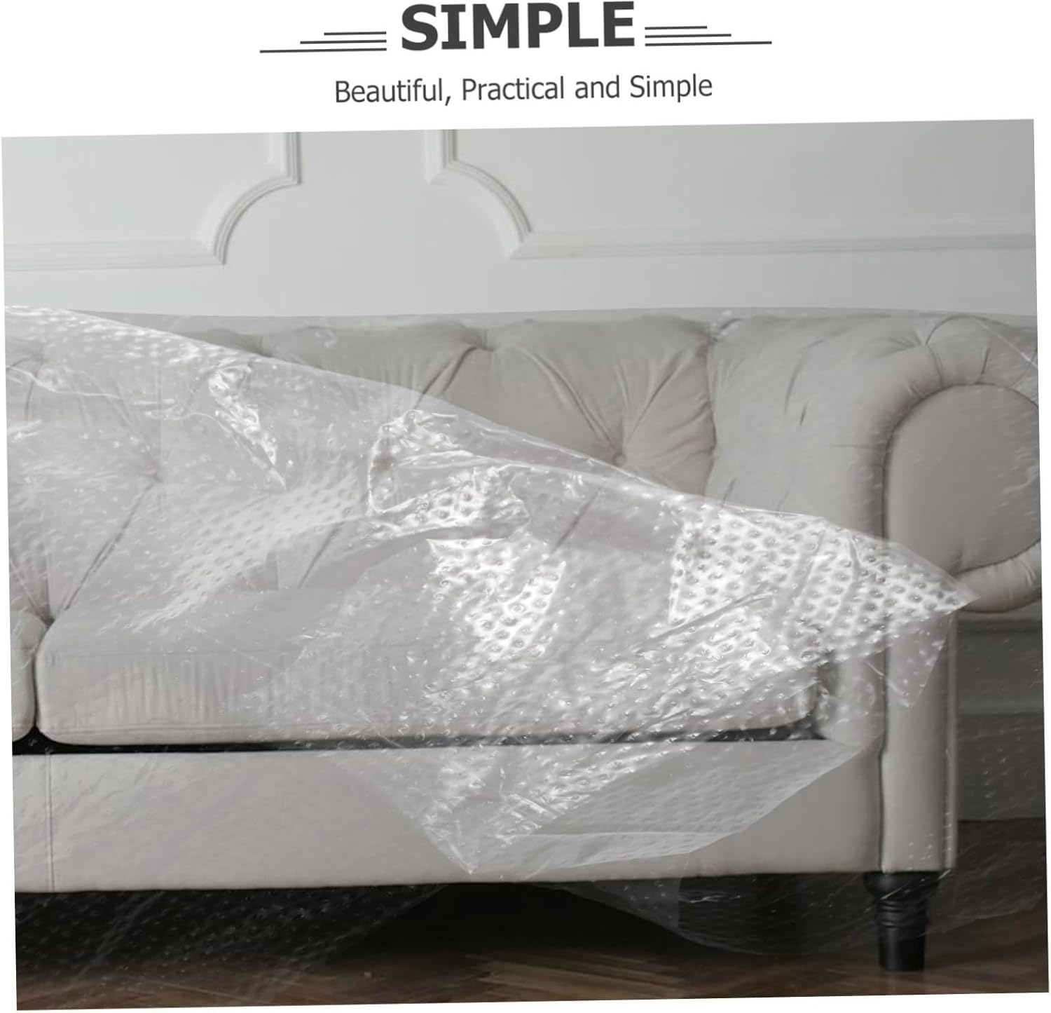 WOONEKY 3Rolls Car Painting Masking Films Automotive Tape Plastic Drop Films for Covering Frames Cars Painters Tape Plastic Cover for Painting image number 1