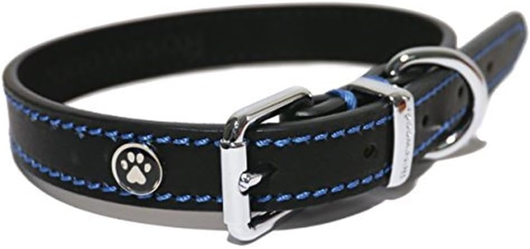 Rosewood Luxury Leather Dog Collar, Black, Large image number 5