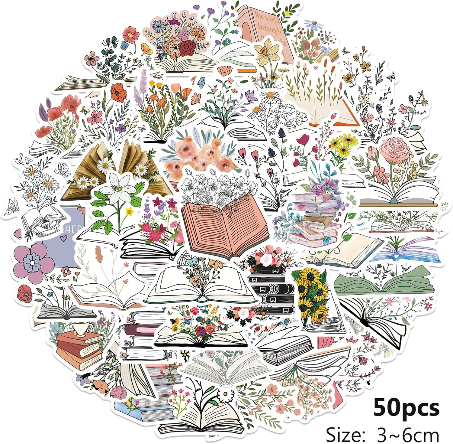 100Pcs Vintage Stickers, Aesthetic Flower Book Stickers for Scrapbook Journaling Water Bottles Laptop, Scrapbooking Supplies Kit, Waterproof Vinyl Bullet Junk Journal Stickers for Kids Adults image number 4