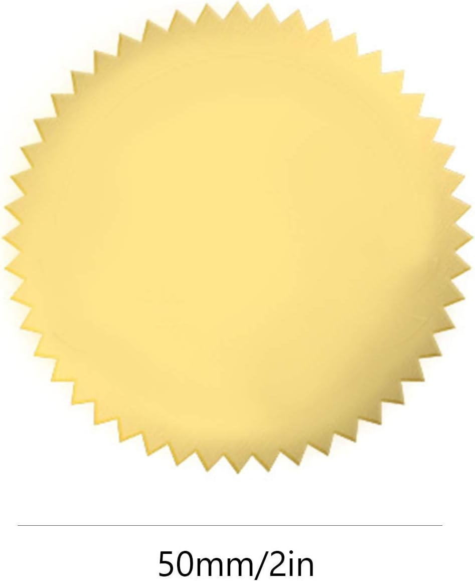 CRASPIRE Gold Foil Certificate Seals Excellence Self Adhesive Embossed Seals Gold Stickers 100Pcs Medal Decoration Labels for Envelopes Diplomas Certificates Awards Graduation