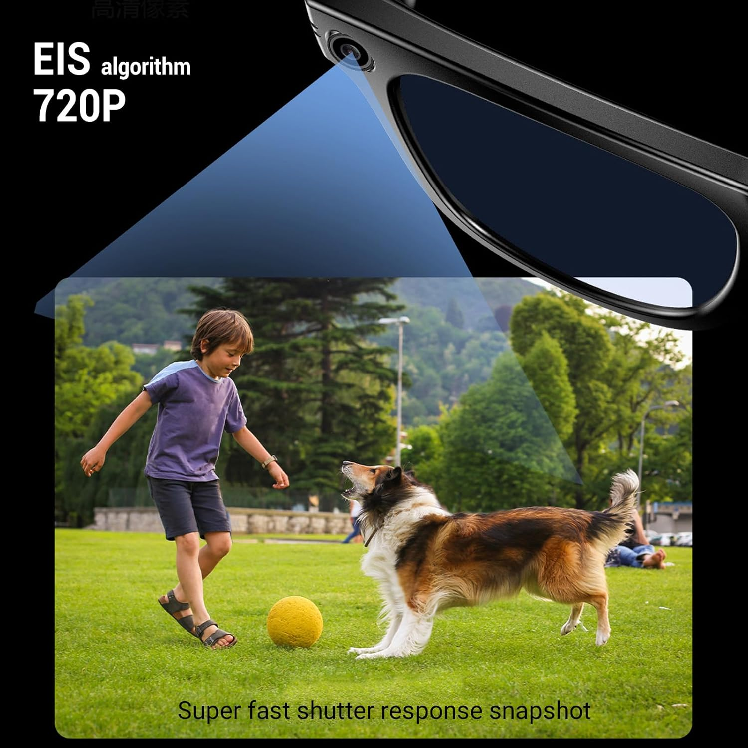 Smart Bluetooth Sunglasses with High Fidelity Music & Clear Call, Built in Mic Speakers, IP65 Protection, Unisex for Office Home Outdoor