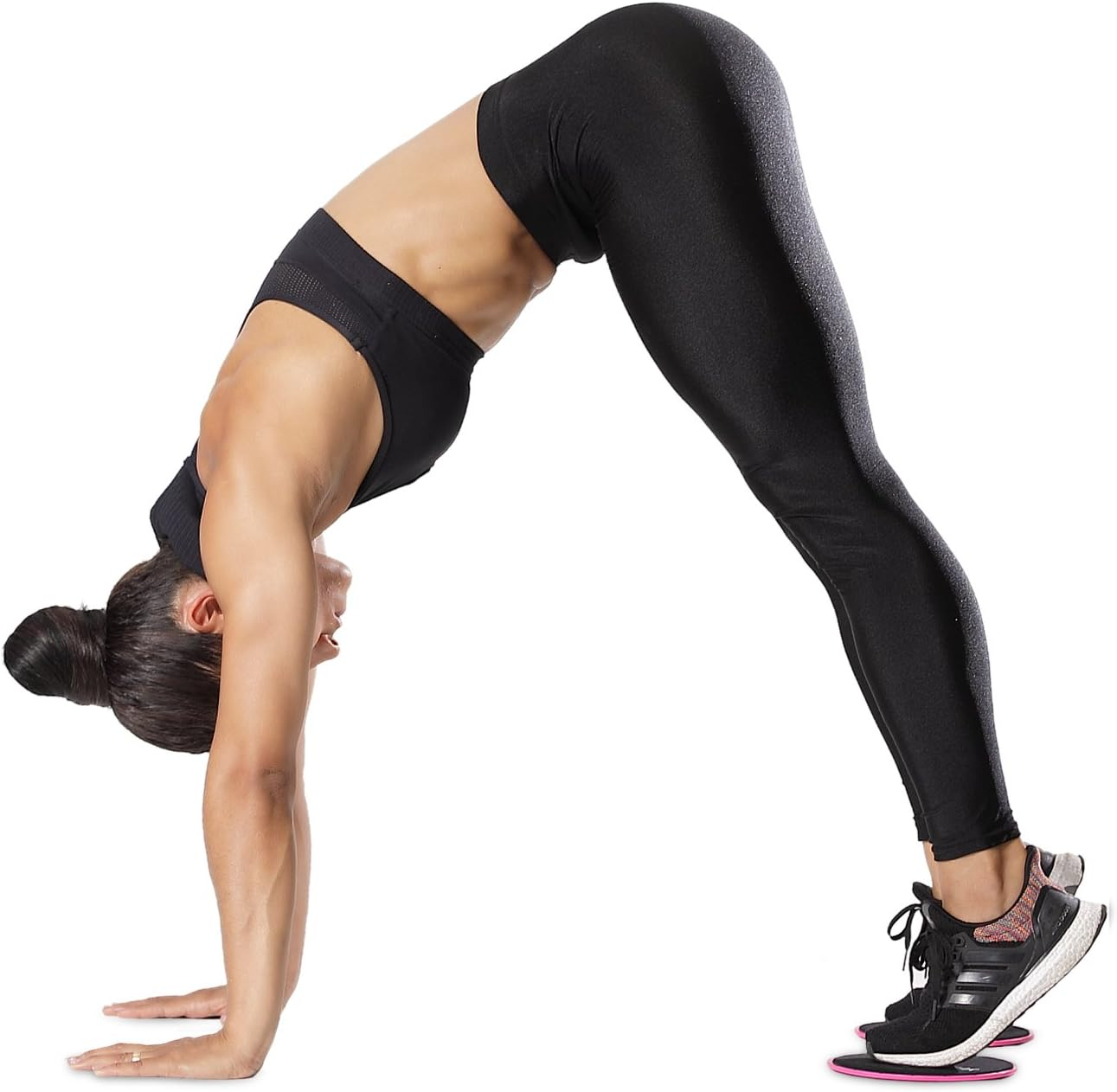 Your Choice Sliders Fitness Equipment Floor Sliders Exercise Core Gliders Gliding Discs for Full Body Workout, Dual Sided for Carpet or Hardwood Floors, Compact for Travel or Home with Carry Bag - Pink image number 3