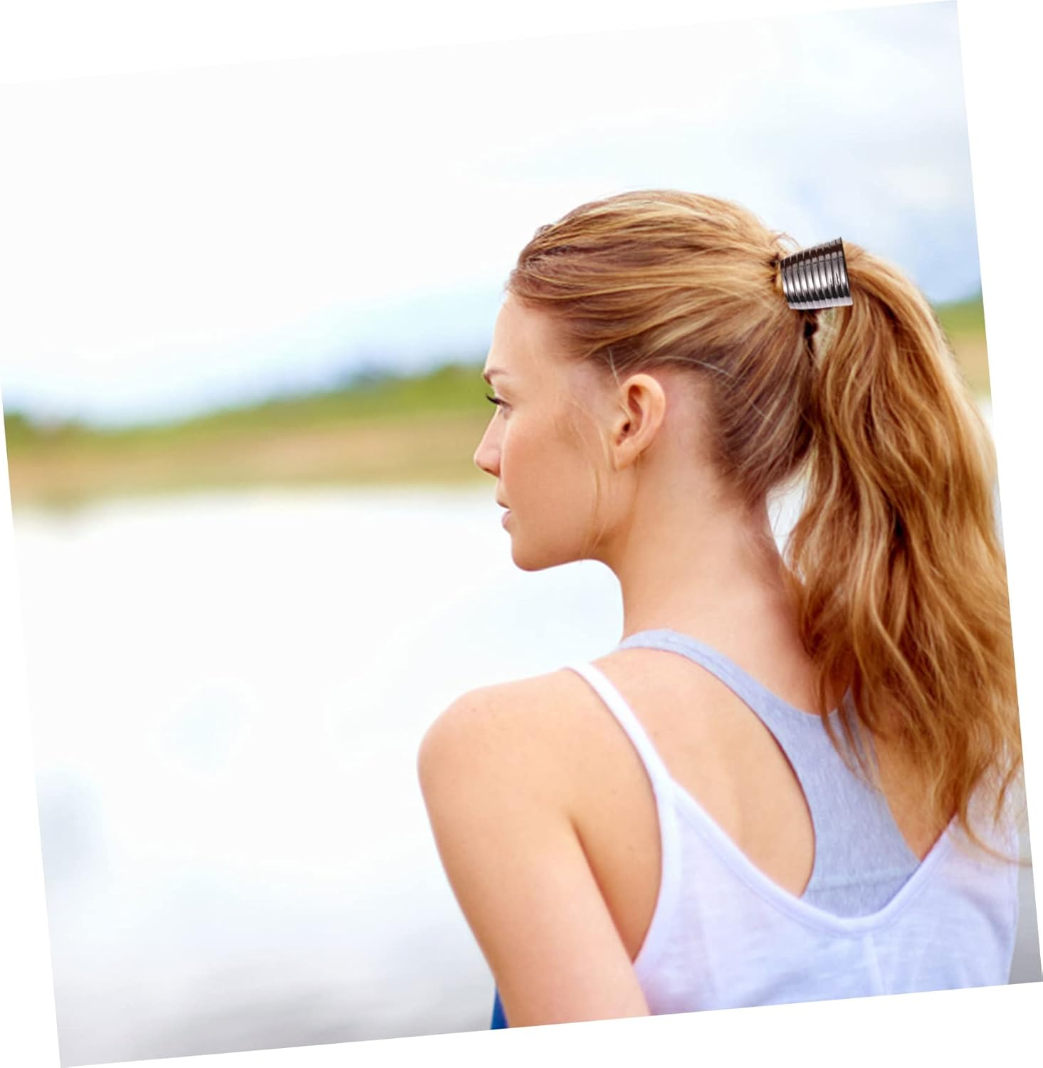 Lurrose Pack of 8 Ponytail Hair Ties, Ponytail Holder, Hair Bobbles for Girls, Elastic Hair Bands, Ponytail Buckle Clip, Hair Clips, Miss Abs, Gothic Tailstock image number 2