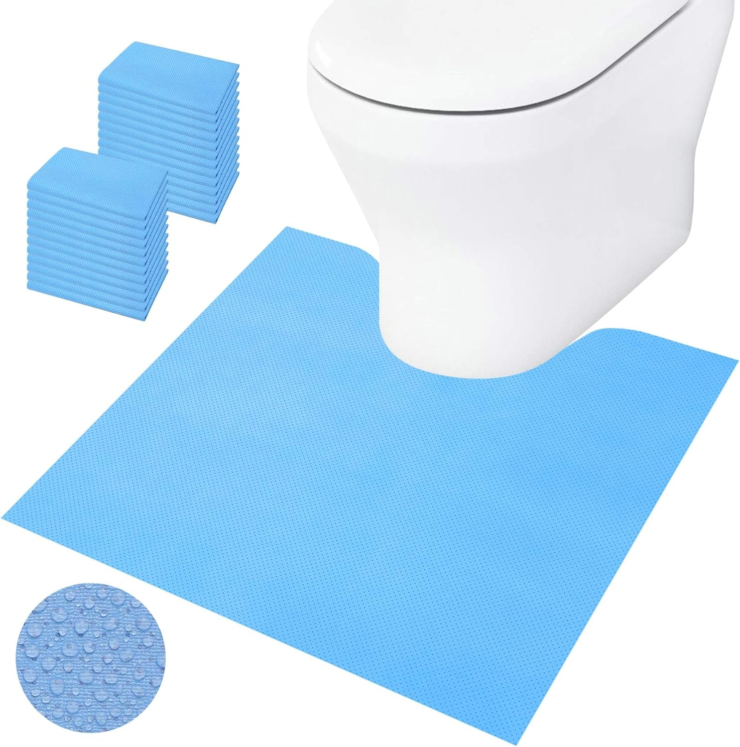 BREENHILL 25 Pack Disposable Toilet Mats for a Hygienic & Stress-Free Everyday Home Bathroom Experience,Toilet Floor Protector from Urine,Disposable Toilet Floor Mat for Urine image number 3