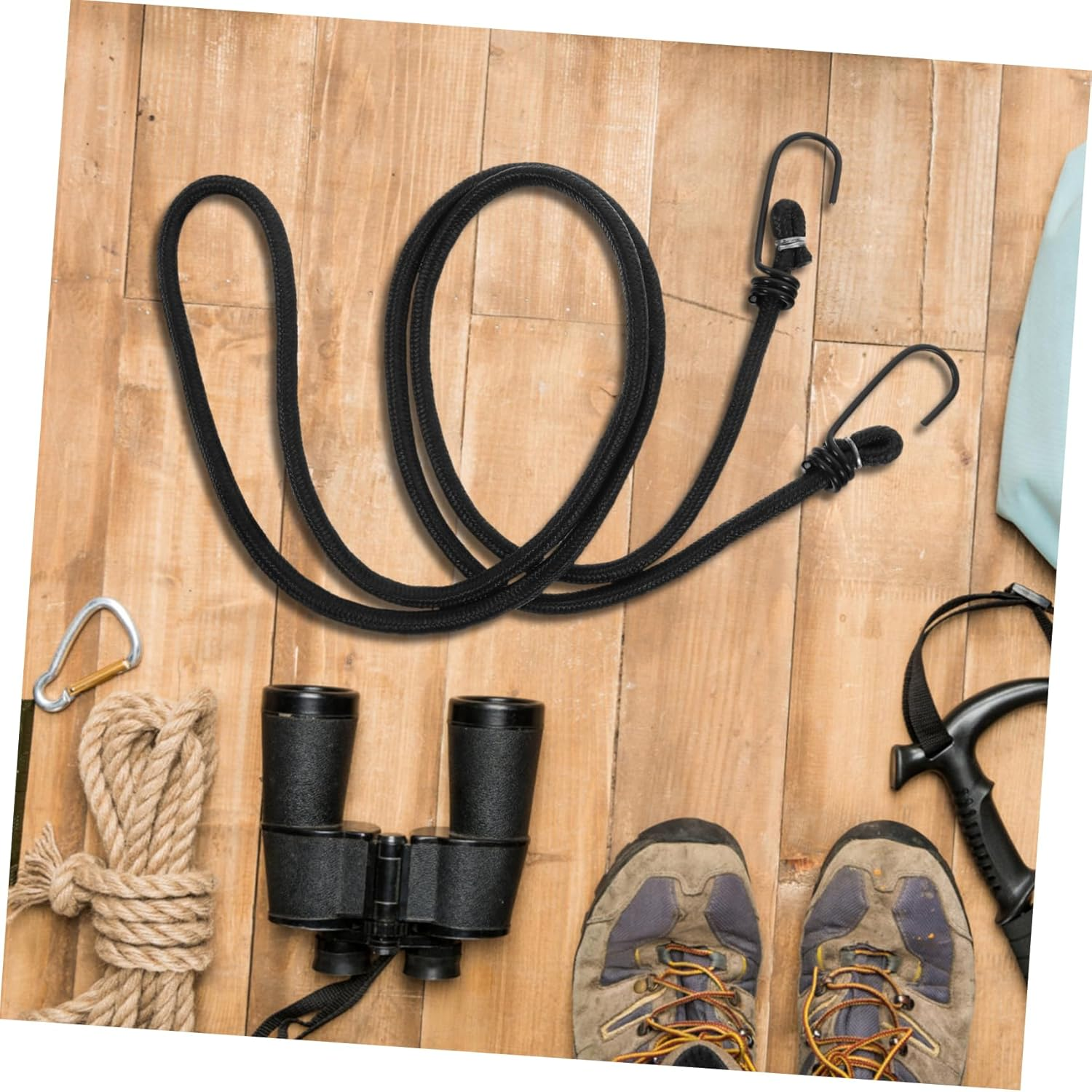 Ifundom Elastic Bicycle Luggage Rope with Hooks Heavy Duty Bungee Cord Adjustable Elastic Strap for Mountain and Fixed Gear Bikes Secure Cargo for Camping and Travel image number 1