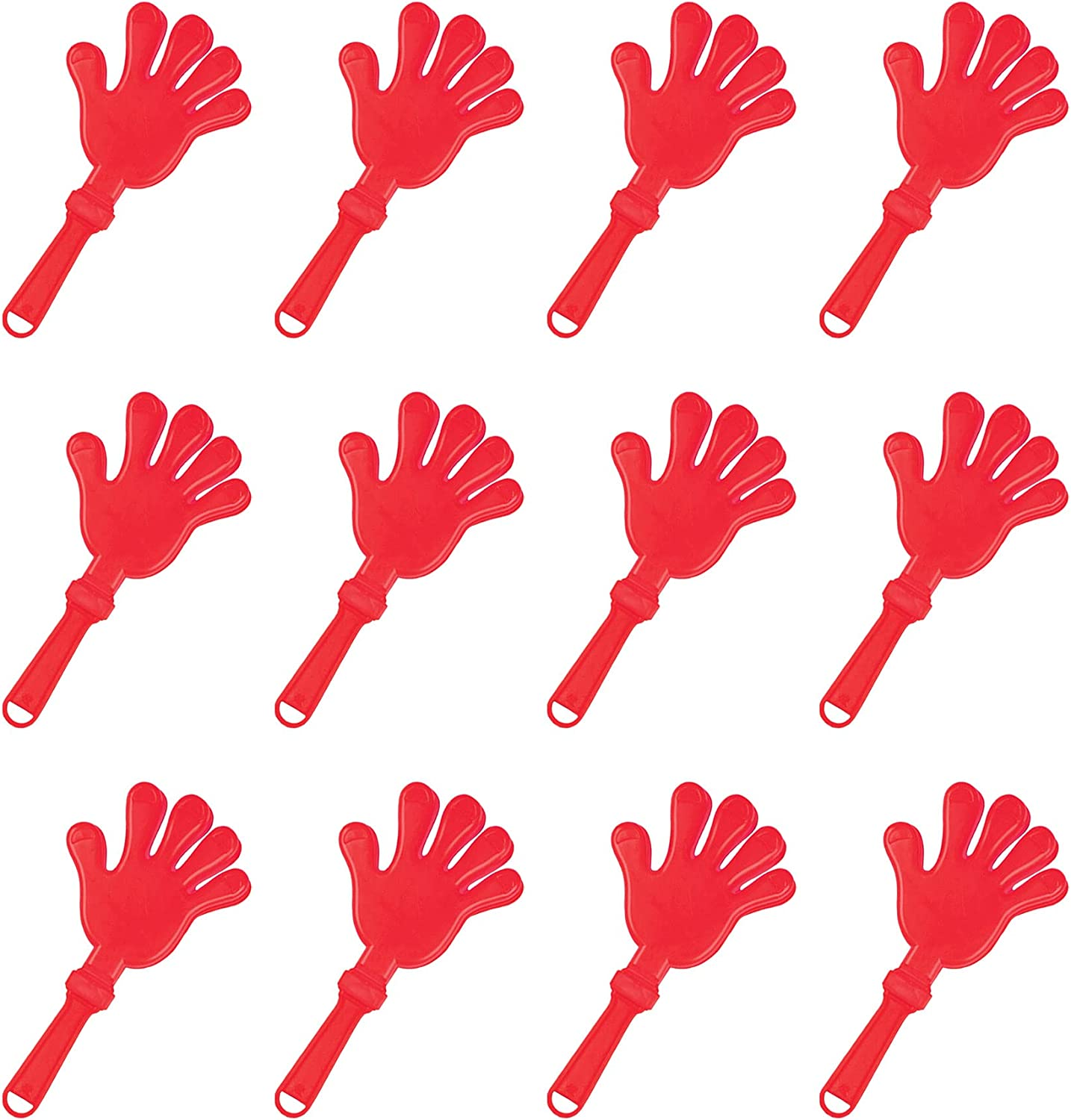 Beistle 12-Pack Hand Clappers, 7-1/2-Inch, Red