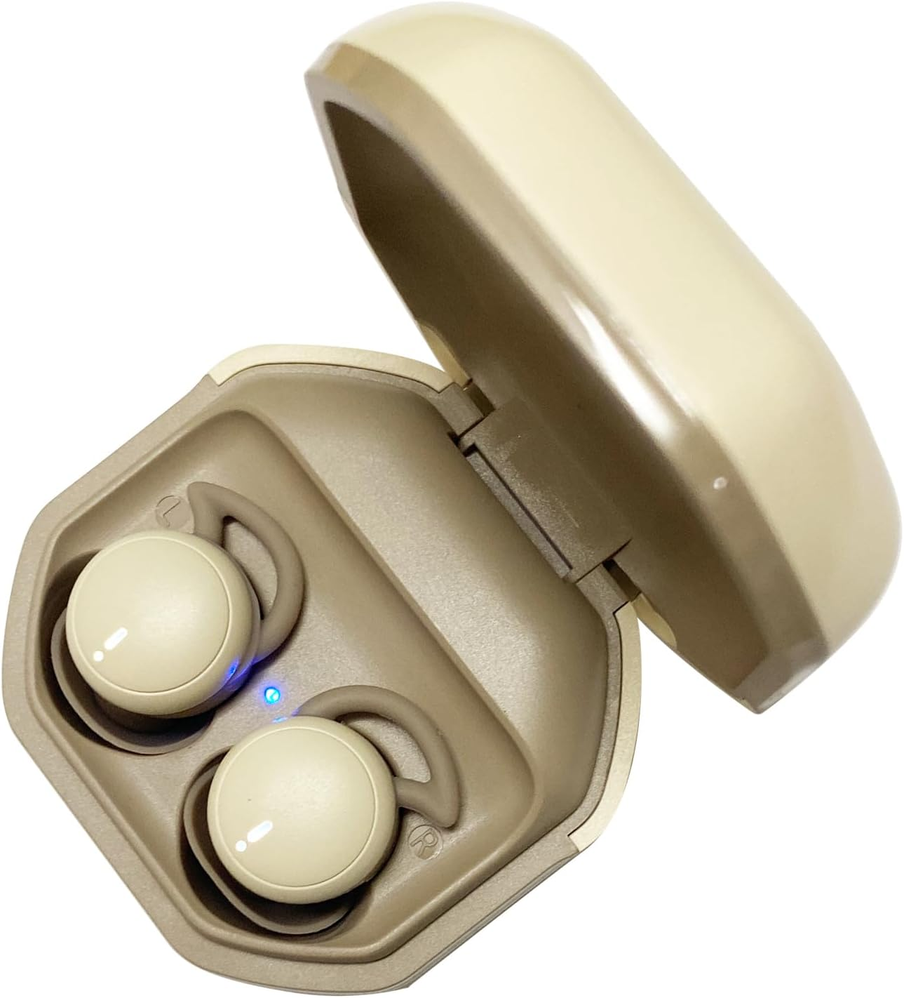 Small Wireless Sleep Earbuds, Invisible Sleep Headphones with Charging Case, 5.3 Mini Sleeping Earbuds for Side Sleepers (Milky Tea Color) image number 3